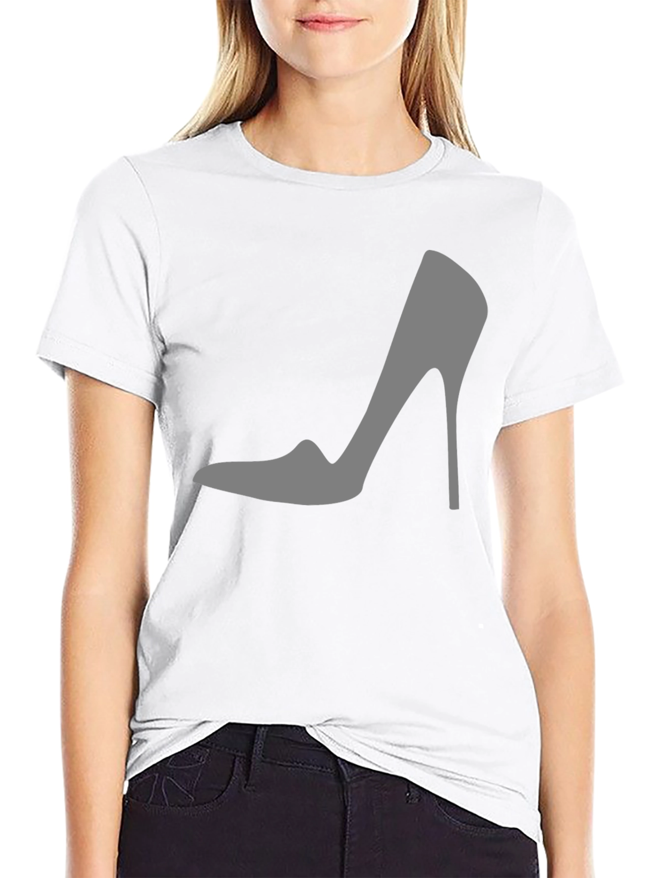 Black High Heel Shoe Graphic Tee - Stylish Men's Casual Wear view 9