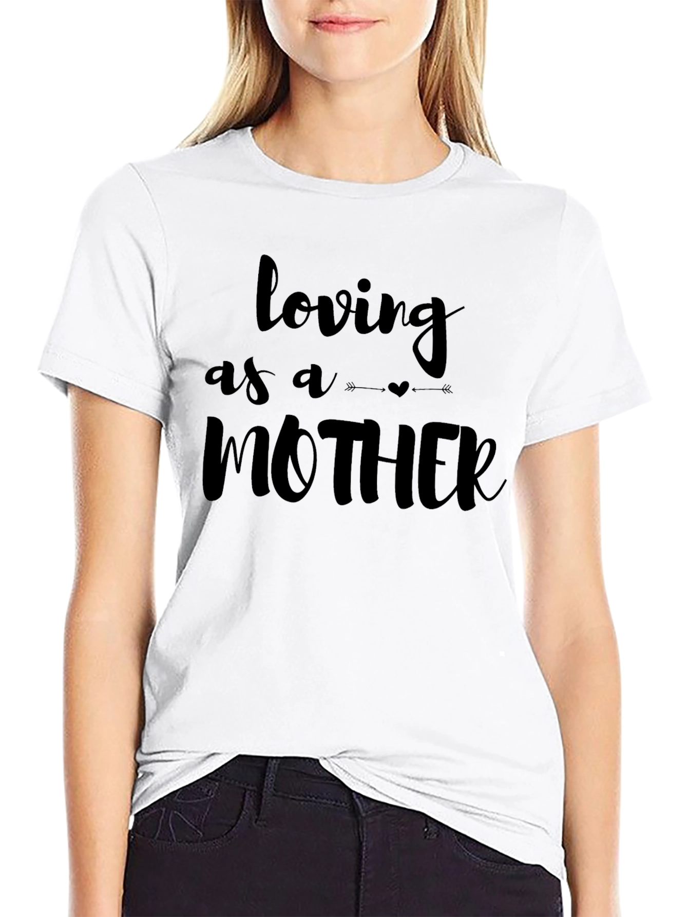 Black Loving As A Mother Graphic T-Shirt view 9