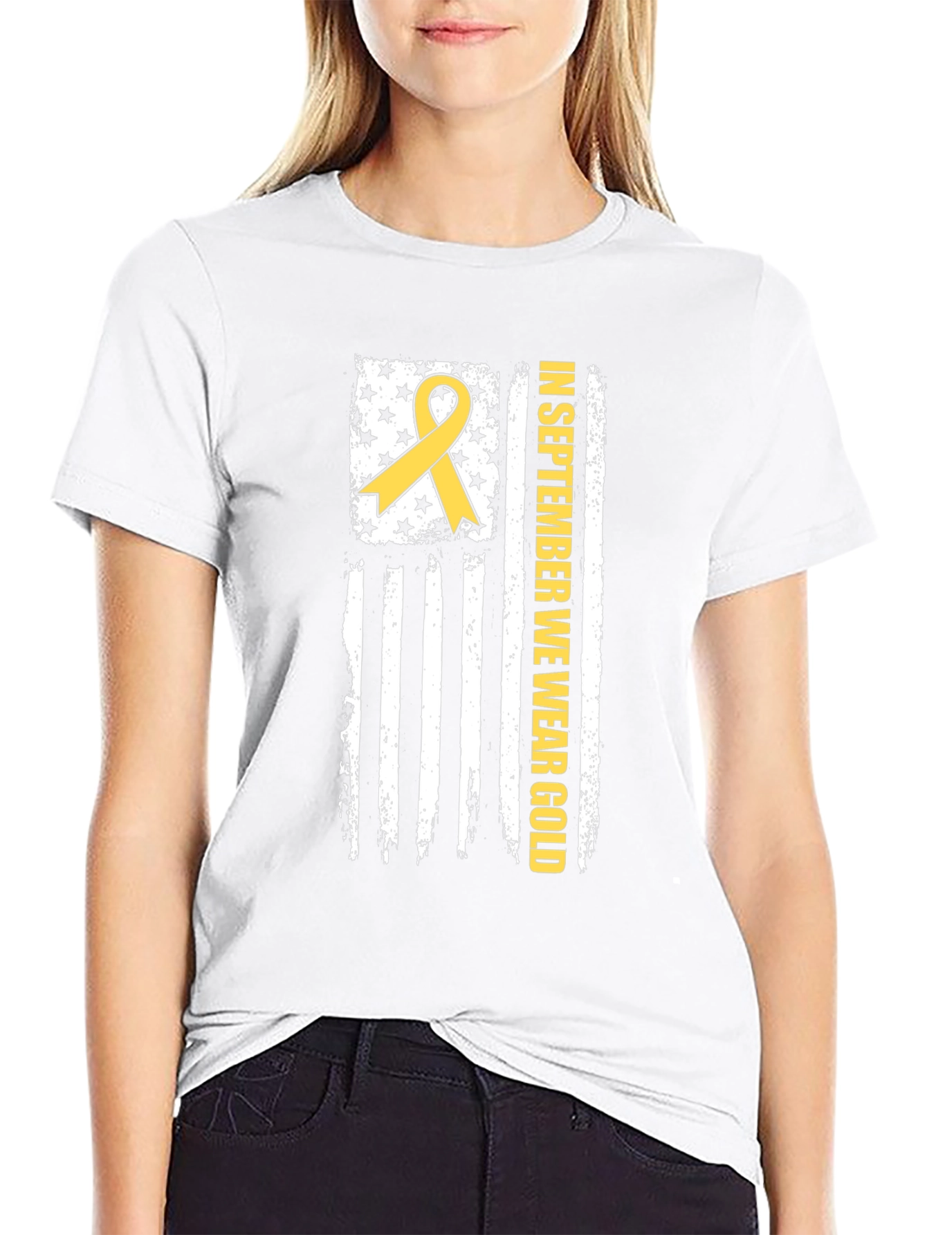 September Childhood Cancer Awareness Gold Ribbon T-Shirt - 9