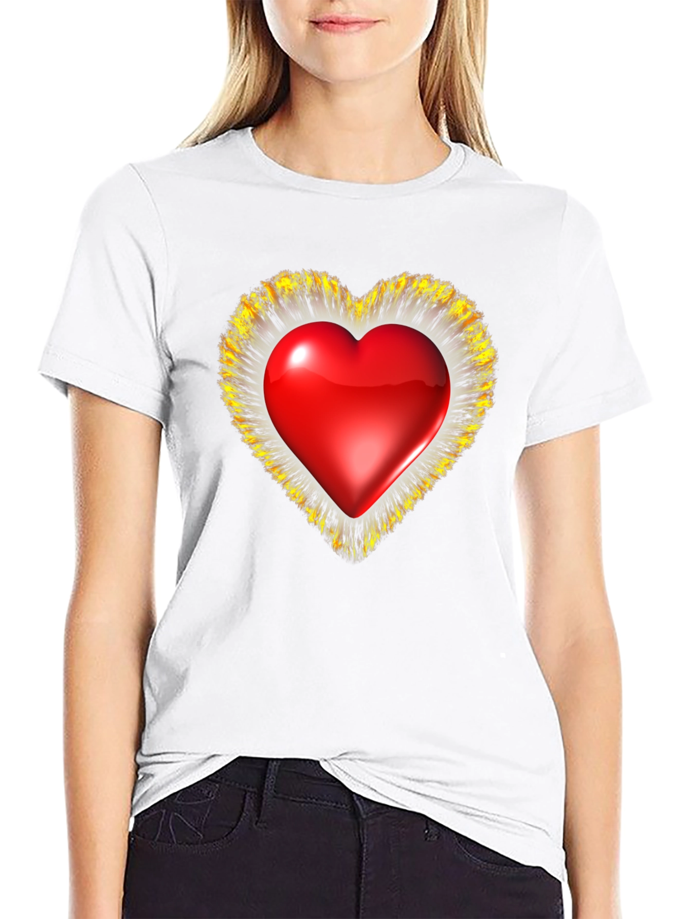 Black Heart Graphic T-Shirt - Valentine's Day Special view 9