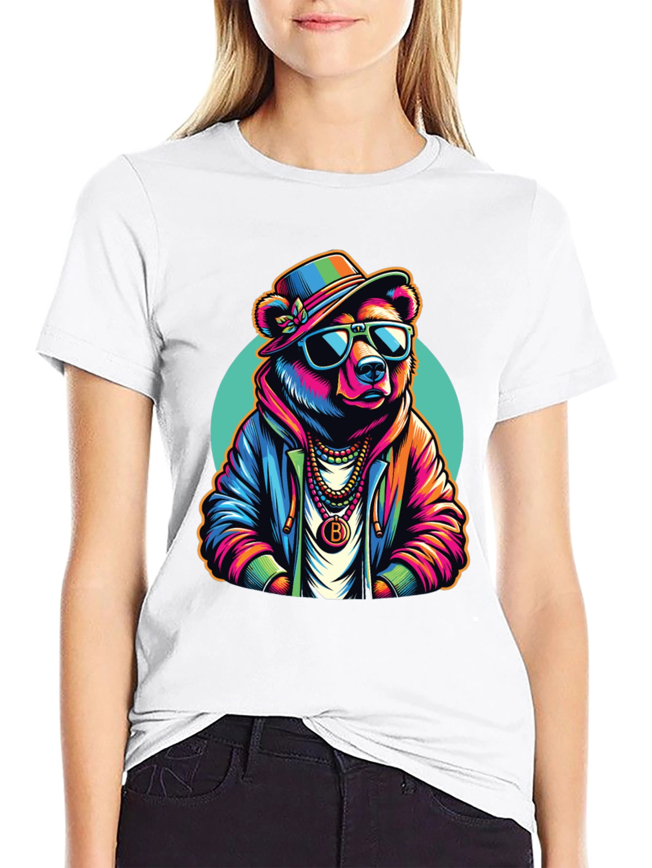 Black Cool Bear Graphic T-Shirt - Stylish & Unique Design view 9