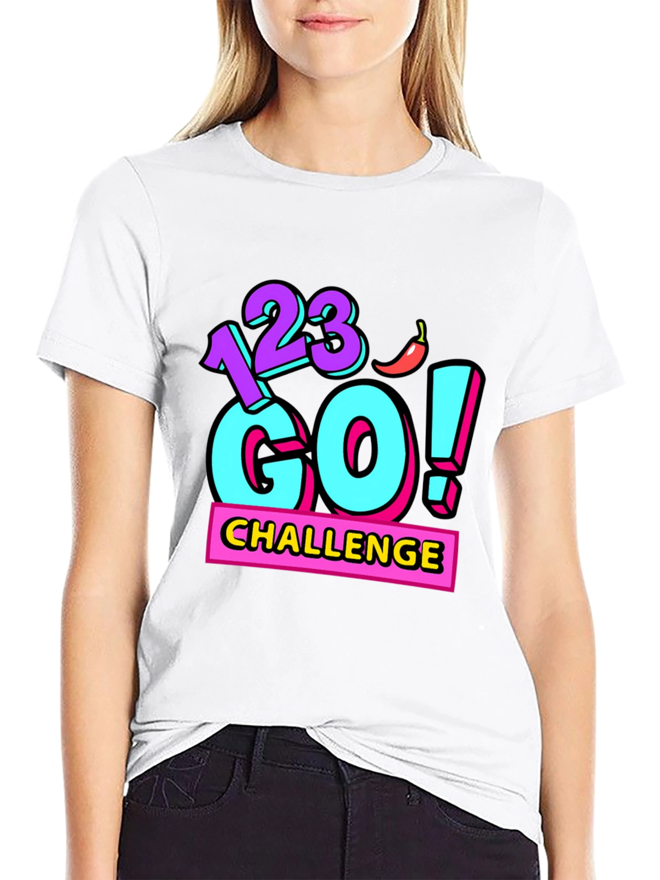 Black 123 Go! Challenge Graphic T-Shirt view 9