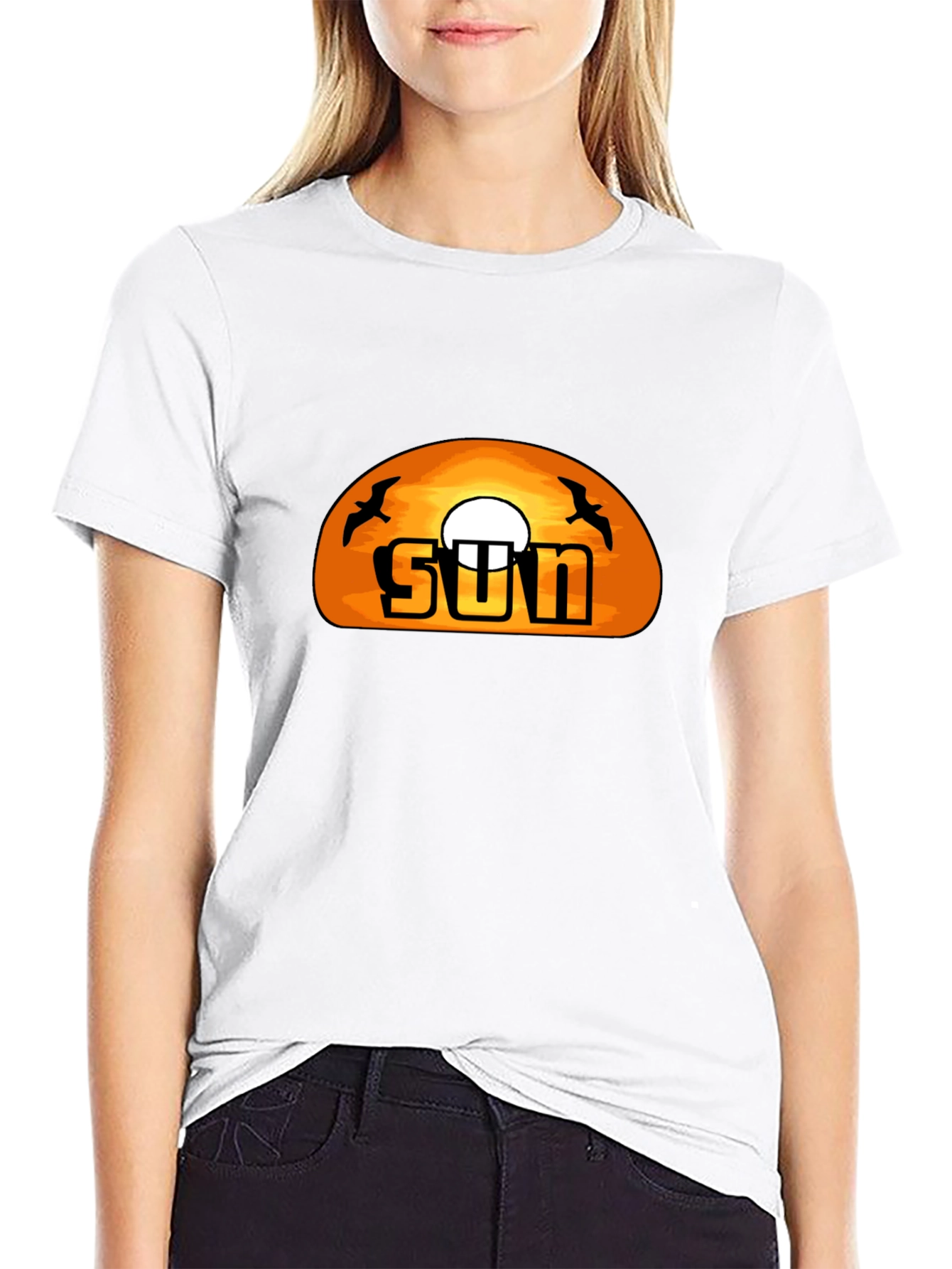 Black Sunset Graphic T-Shirt -  Cool Black Tee view 9