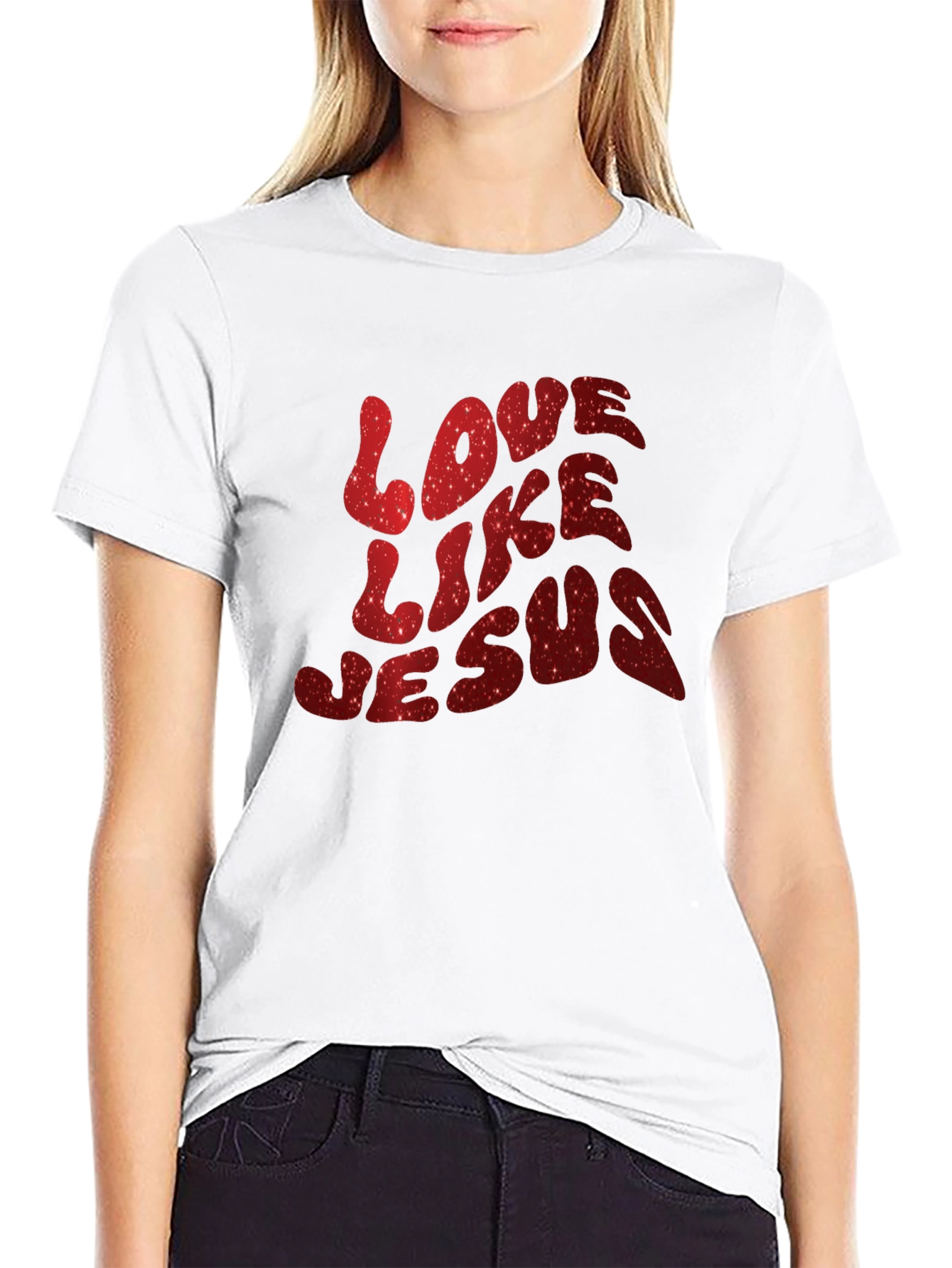 Black Love Like Jesus Graphic Tee view 9