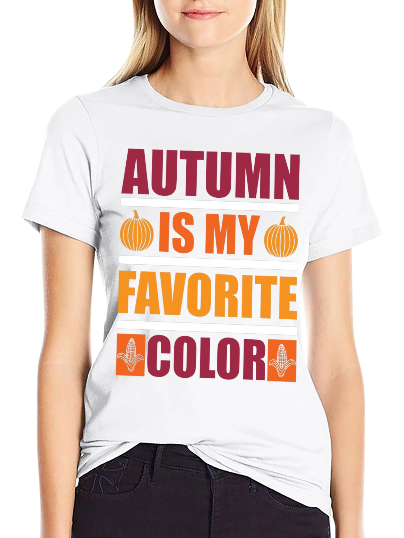 Black Autumn Is My Favorite Color T-Shirt view 9