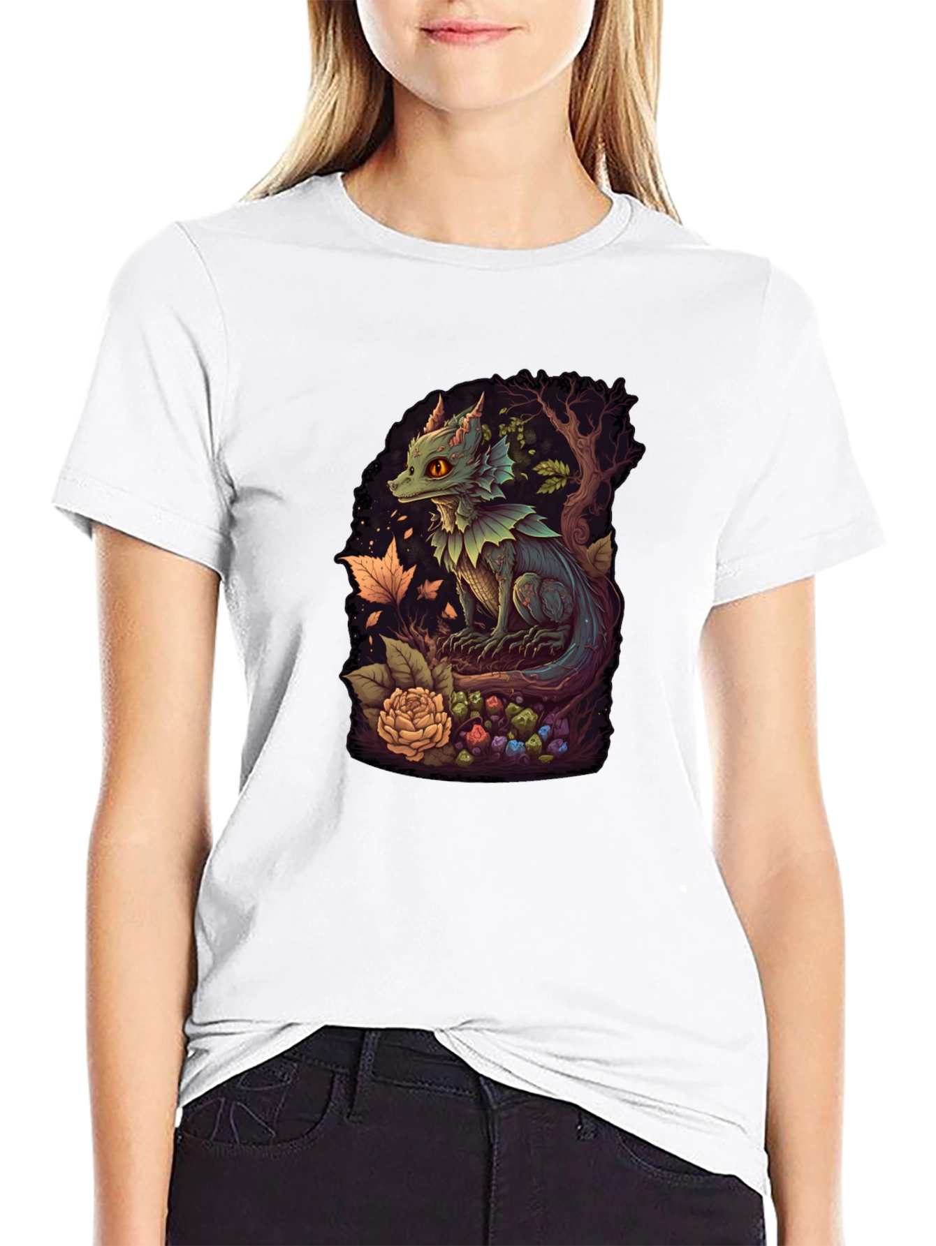 Black Dragon Graphic Tee - Unique Fantasy Design view 9
