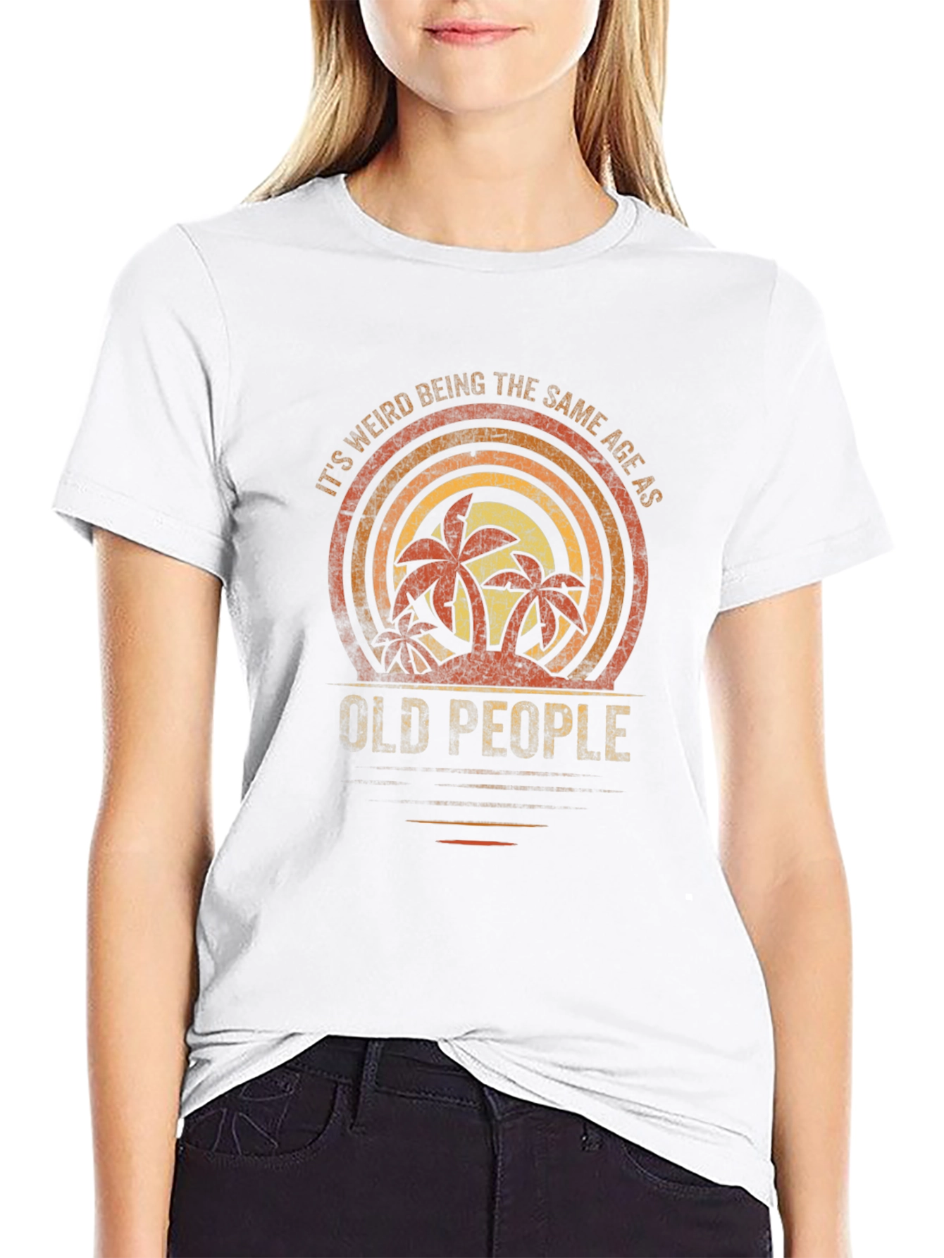 Black Retro "Old People" Graphic T-Shirt view 9