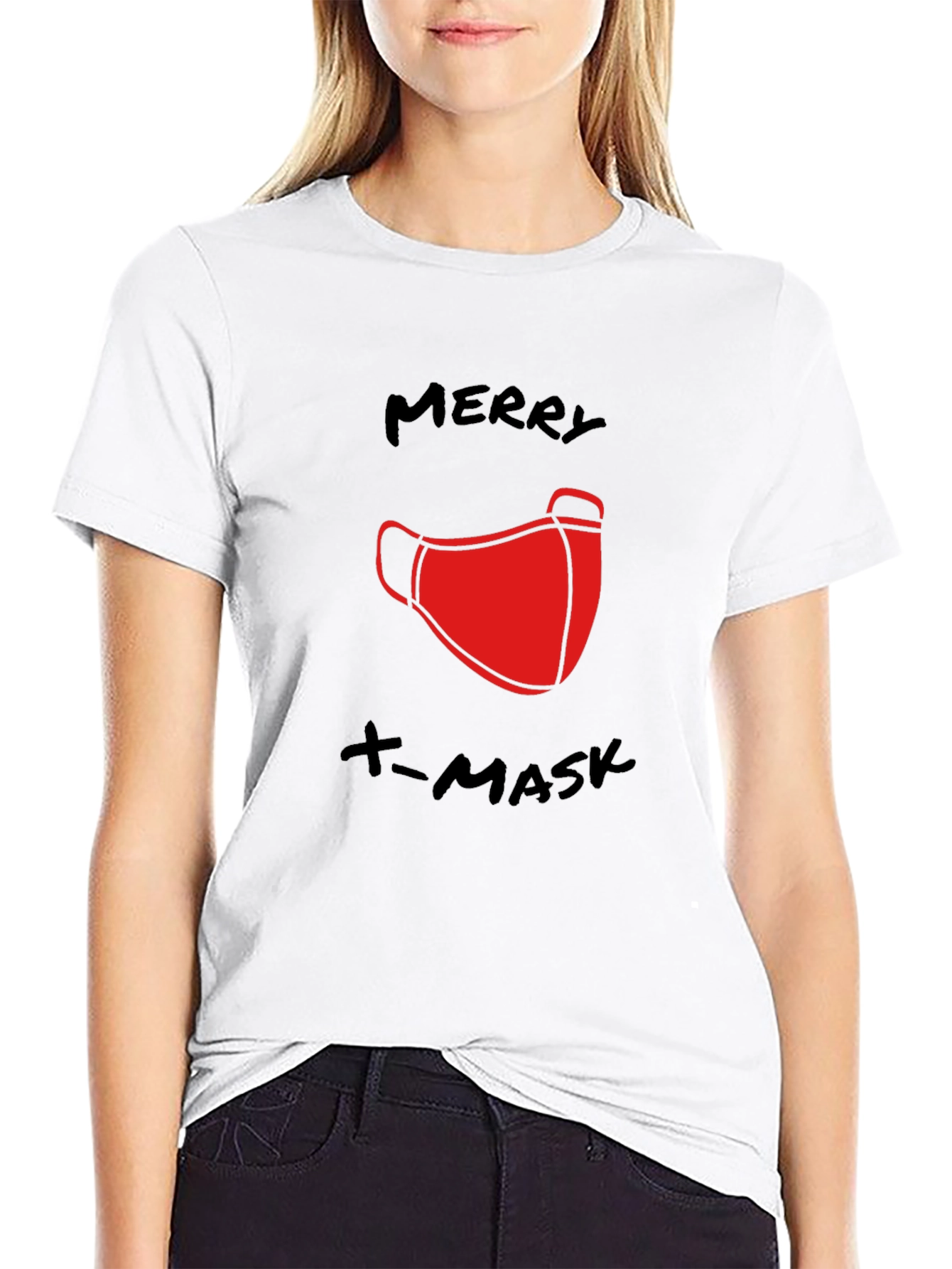 Black Merry X-Mask T-Shirt - Holiday Edition view 9