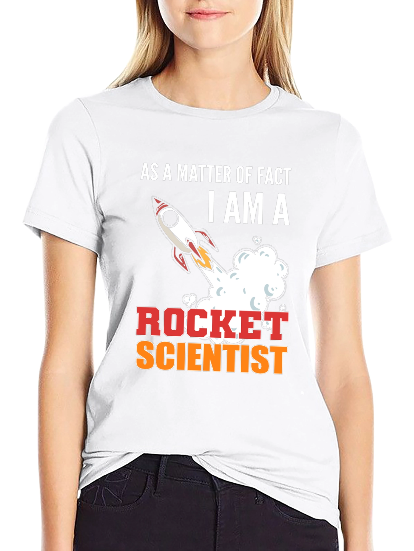 Black Rocket Scientist Graphic Tee - Funny Science T-Shirt view 9