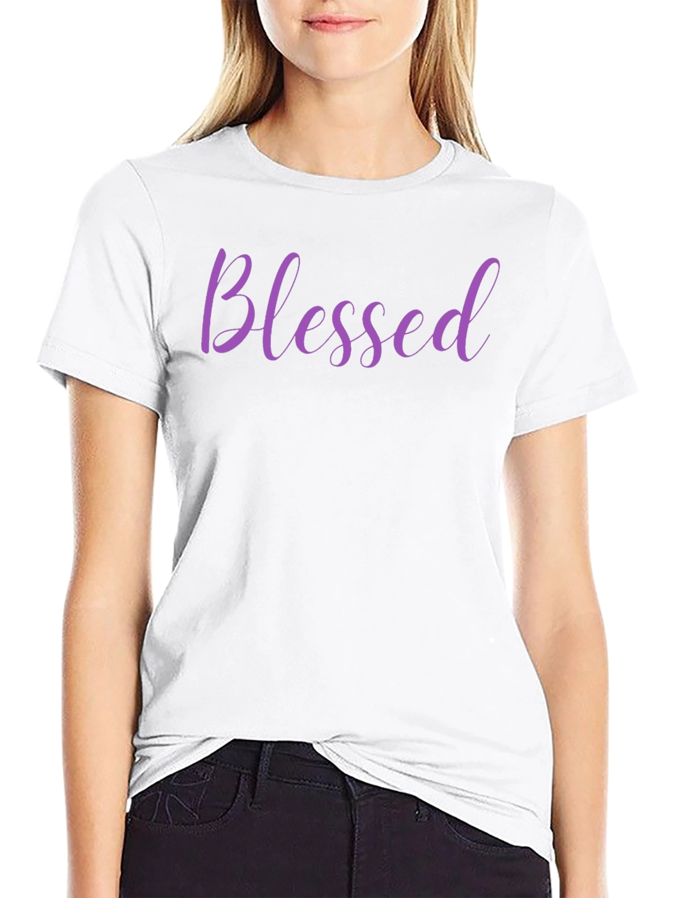 Black Blessed Graphic T-Shirt - Casual Style view 9