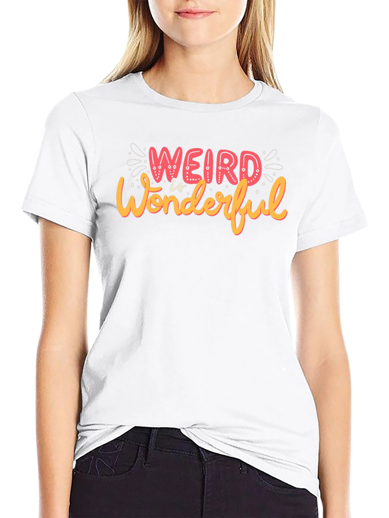 Black Weird Is Wonderful Graphic Tee view 9