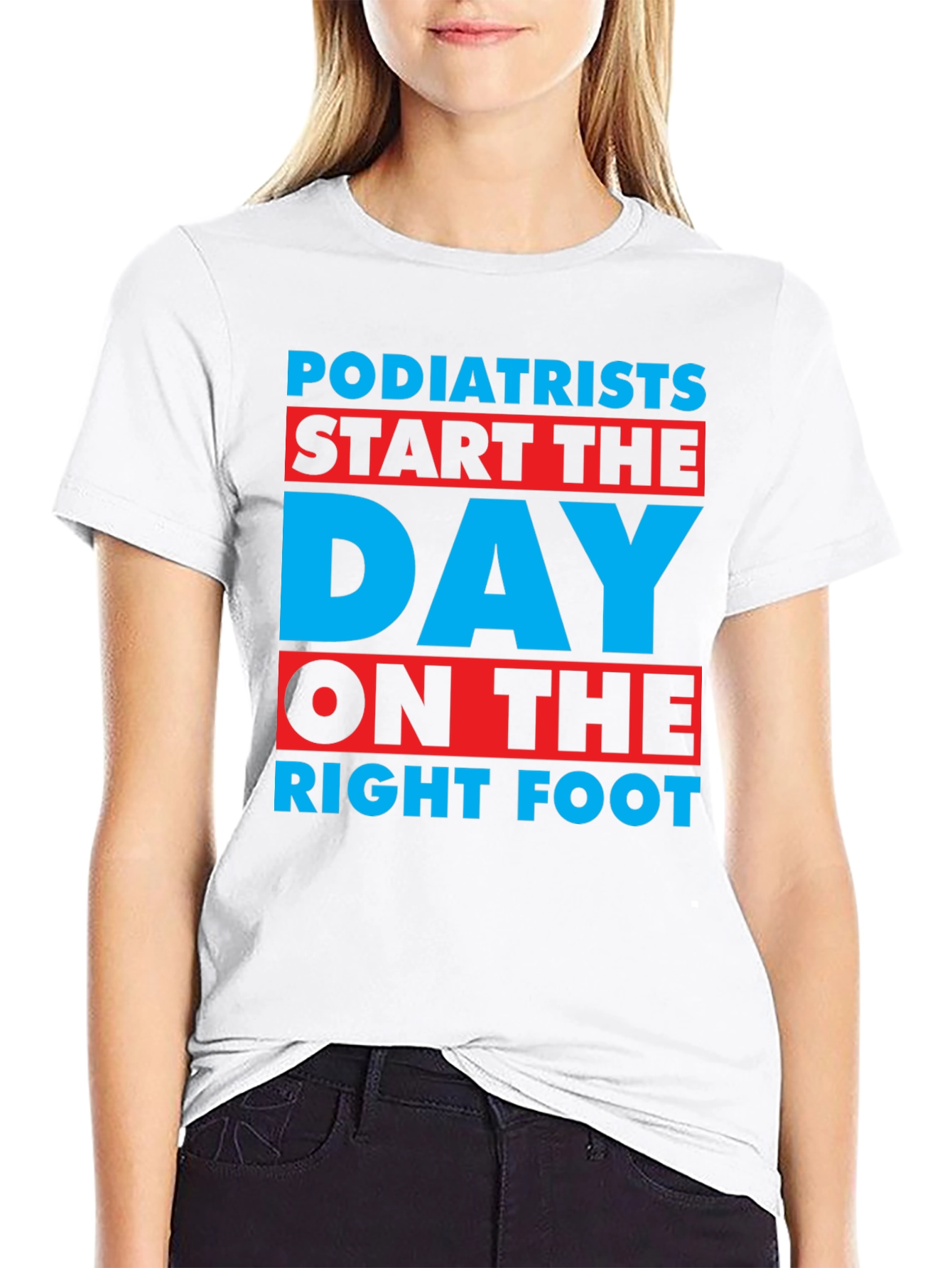 Black Podiatrist T-Shirt: Start the Day on the Right Foot view 9