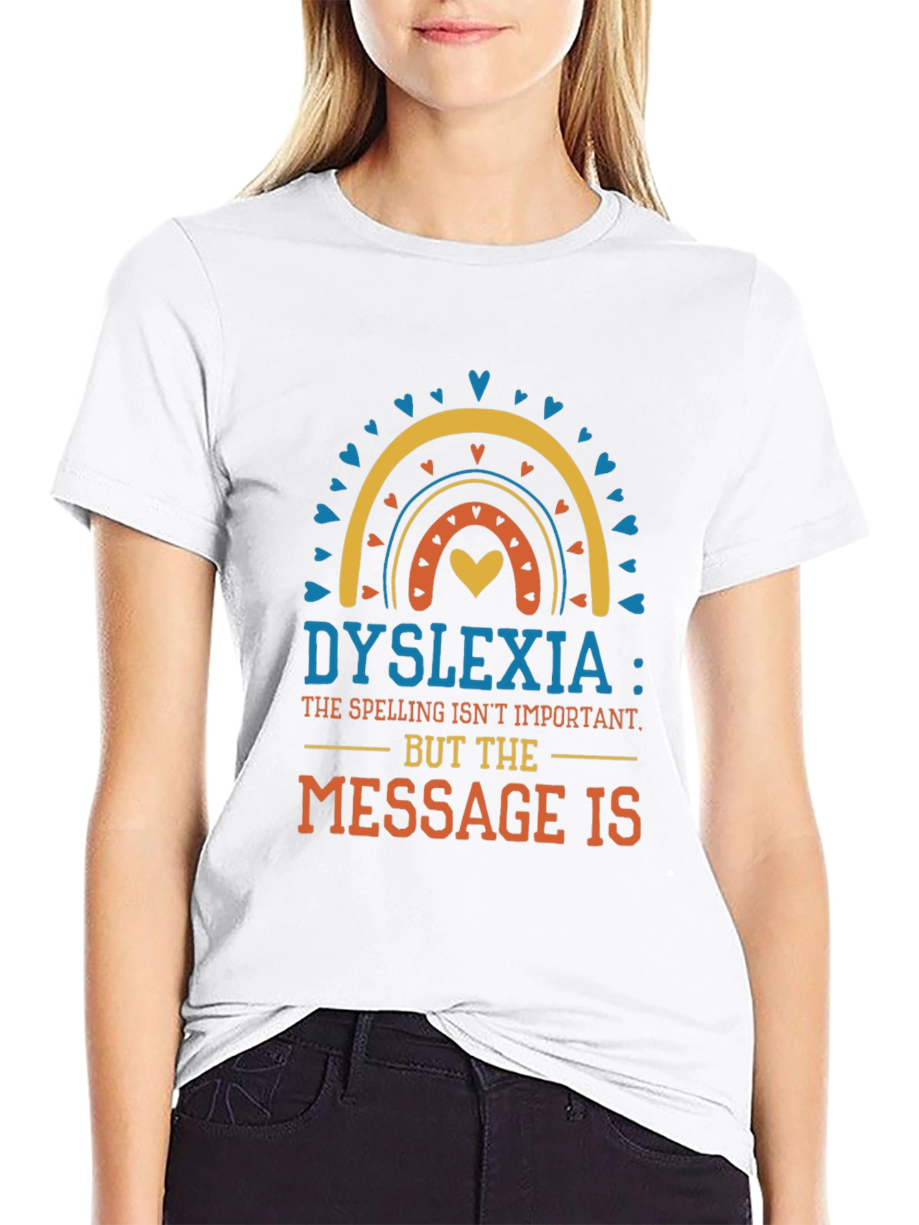 Black Dyslexia Awareness T-Shirt: Spelling Isn't Important view 9
