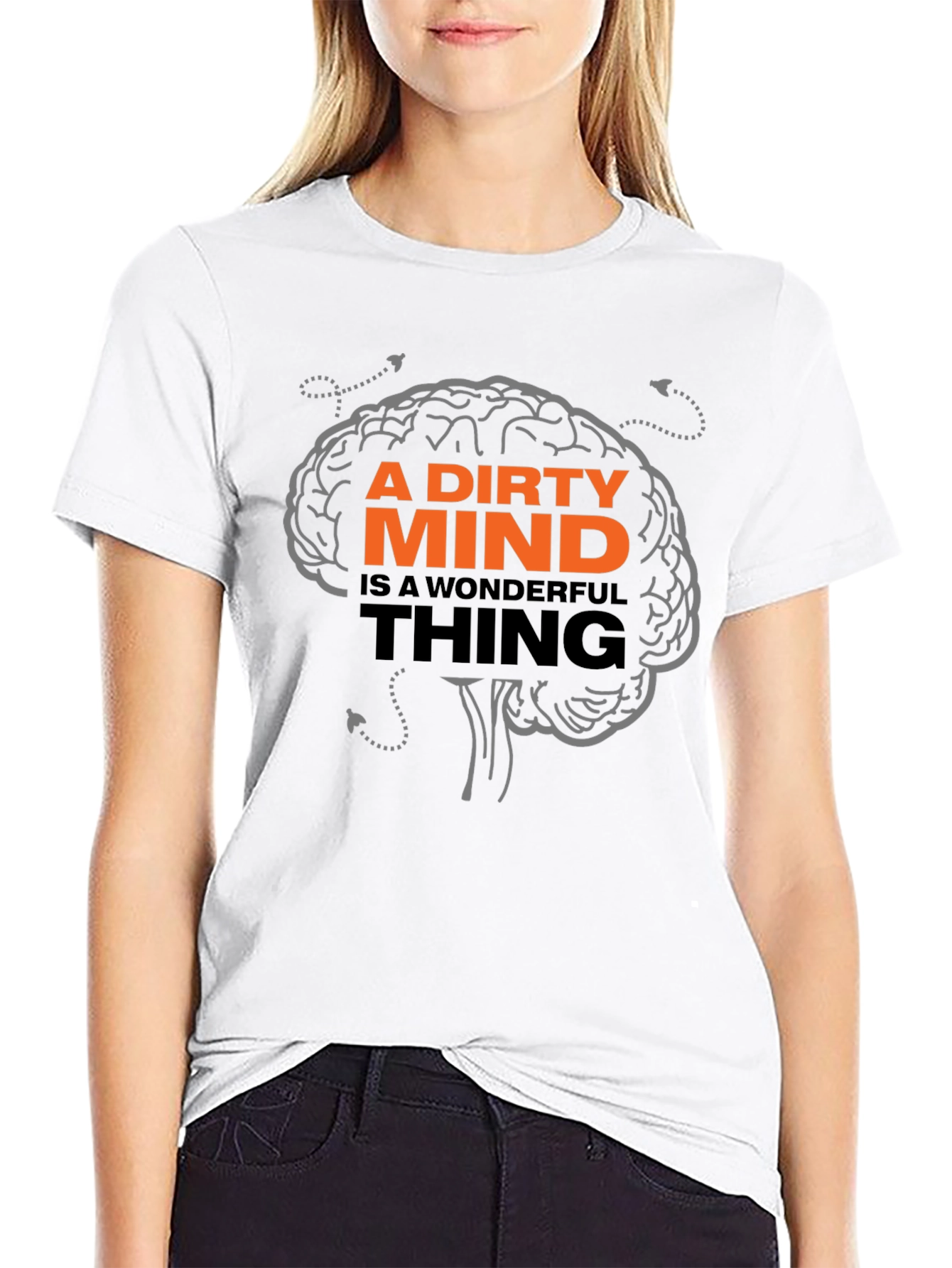 Black Dirty Mind Wonderful Thing Graphic Tee view 9
