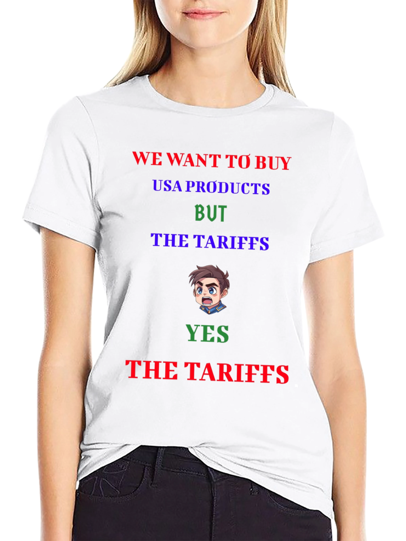 Black Funny Tariff T-Shirt - USA Products Buyer view 9