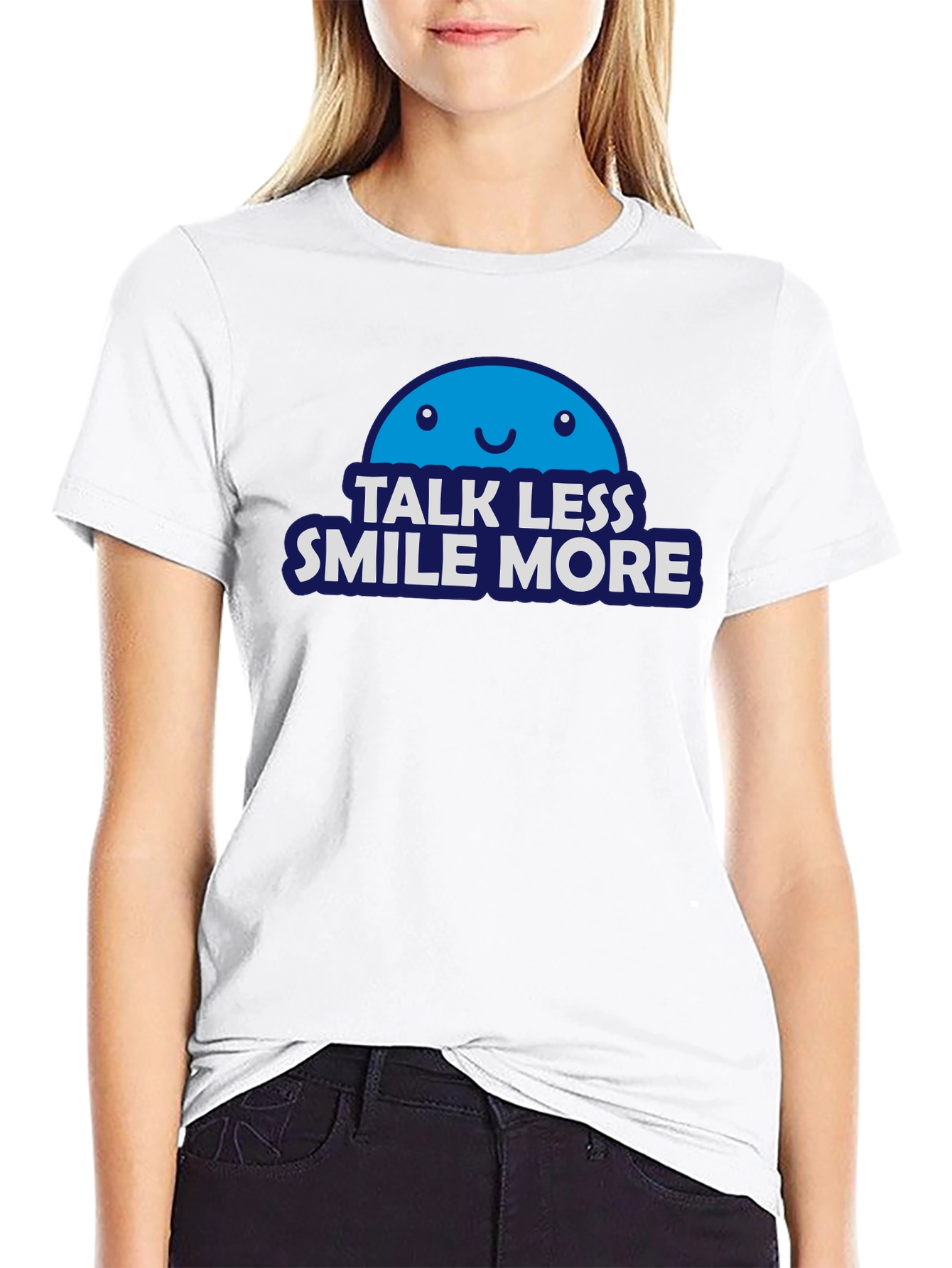 Black Talk Less Smile More T-Shirt - Positive Vibes Tee view 9
