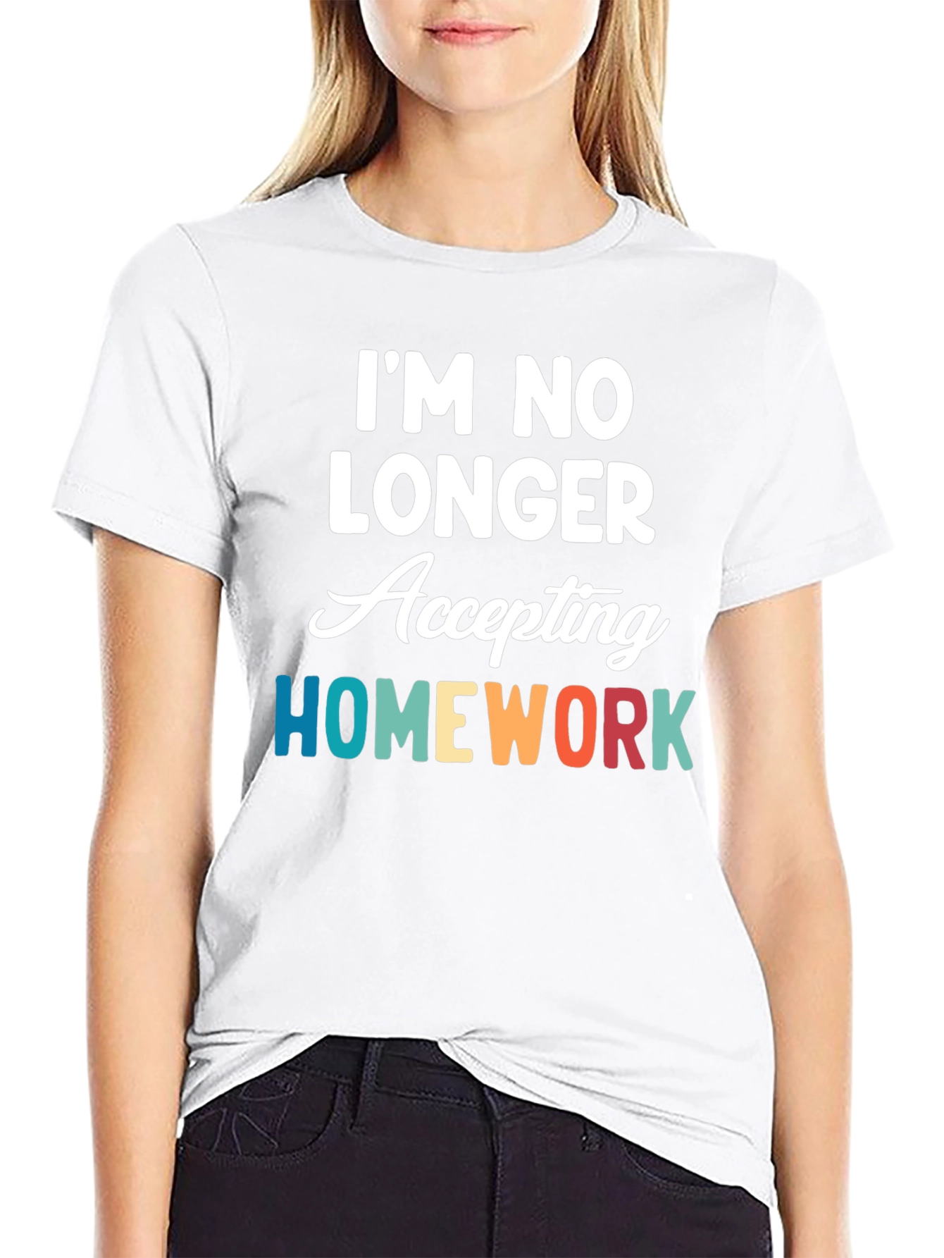 Black I'm No Longer Accepting Homework Graphic Tee view 9