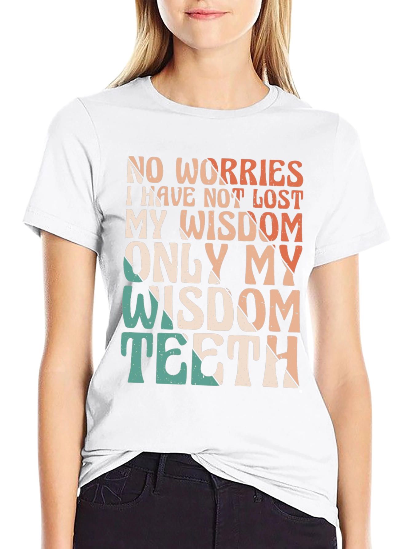 Black Funny Wisdom Teeth T-Shirt - Lost My Teeth Not Wisdom view 9