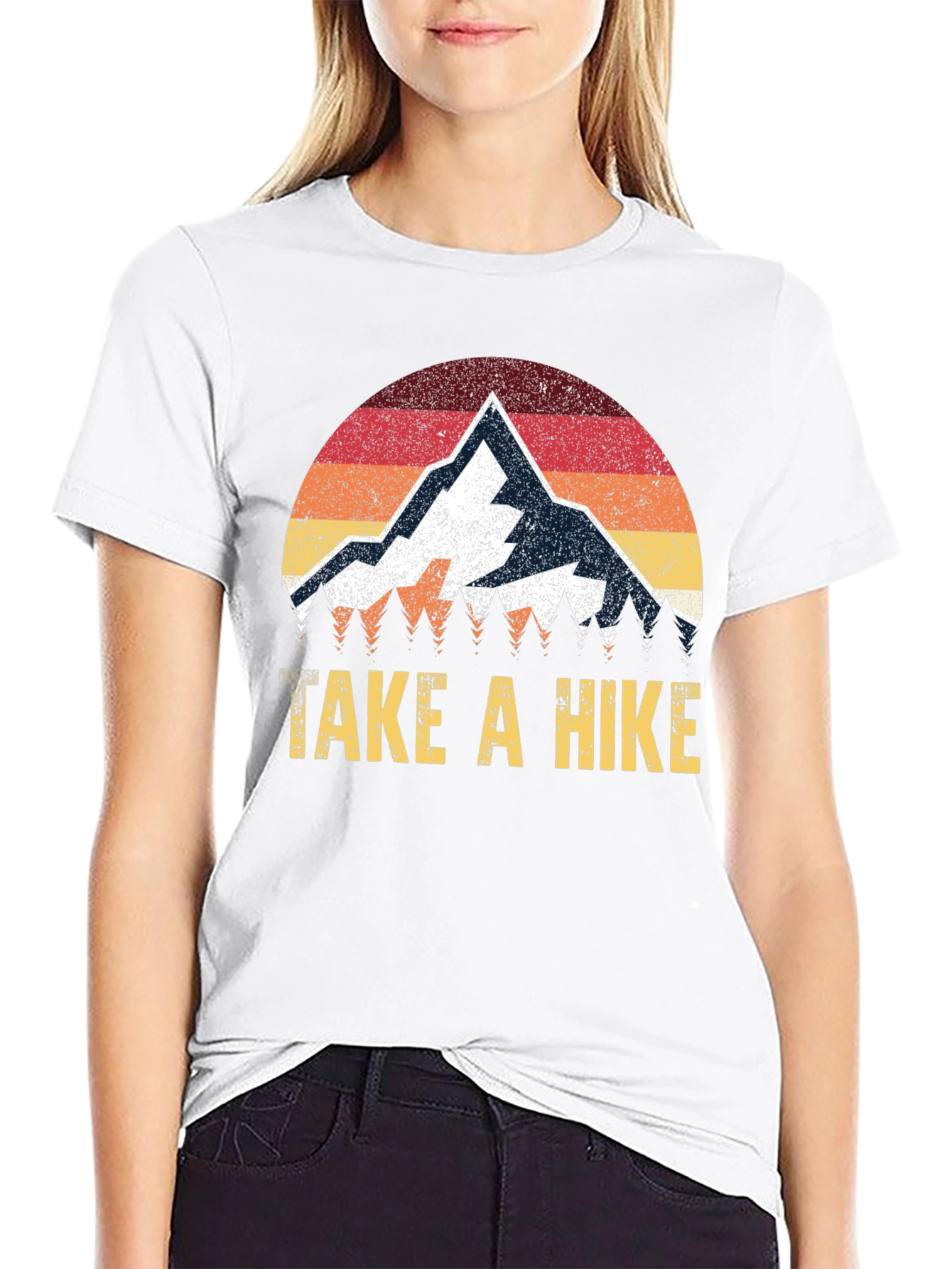 Black Take a Hike Graphic Tee - Retro Mountain Design view 9