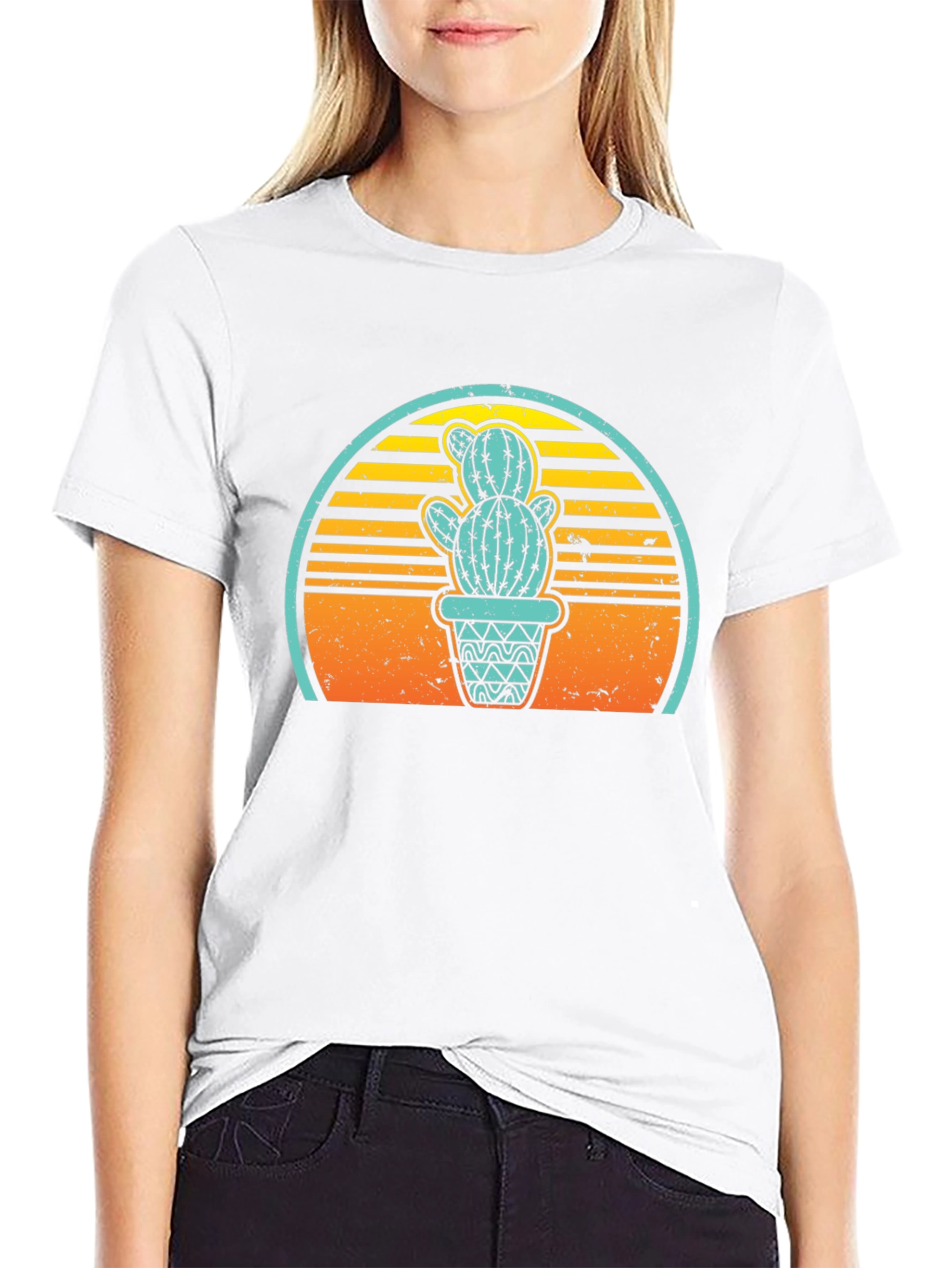 Cactus Sunset T-Shirt - Retro Desert Style - 9