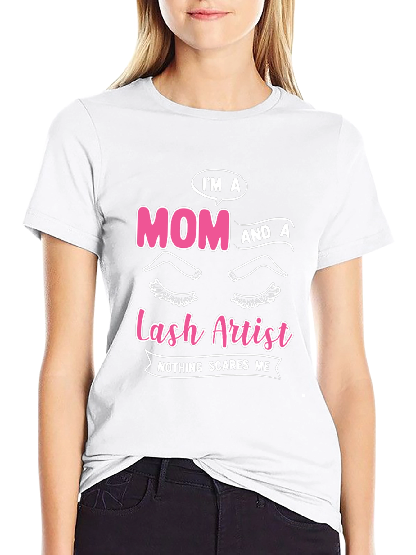 Black Mom and Lash Artist Graphic Tee view 9