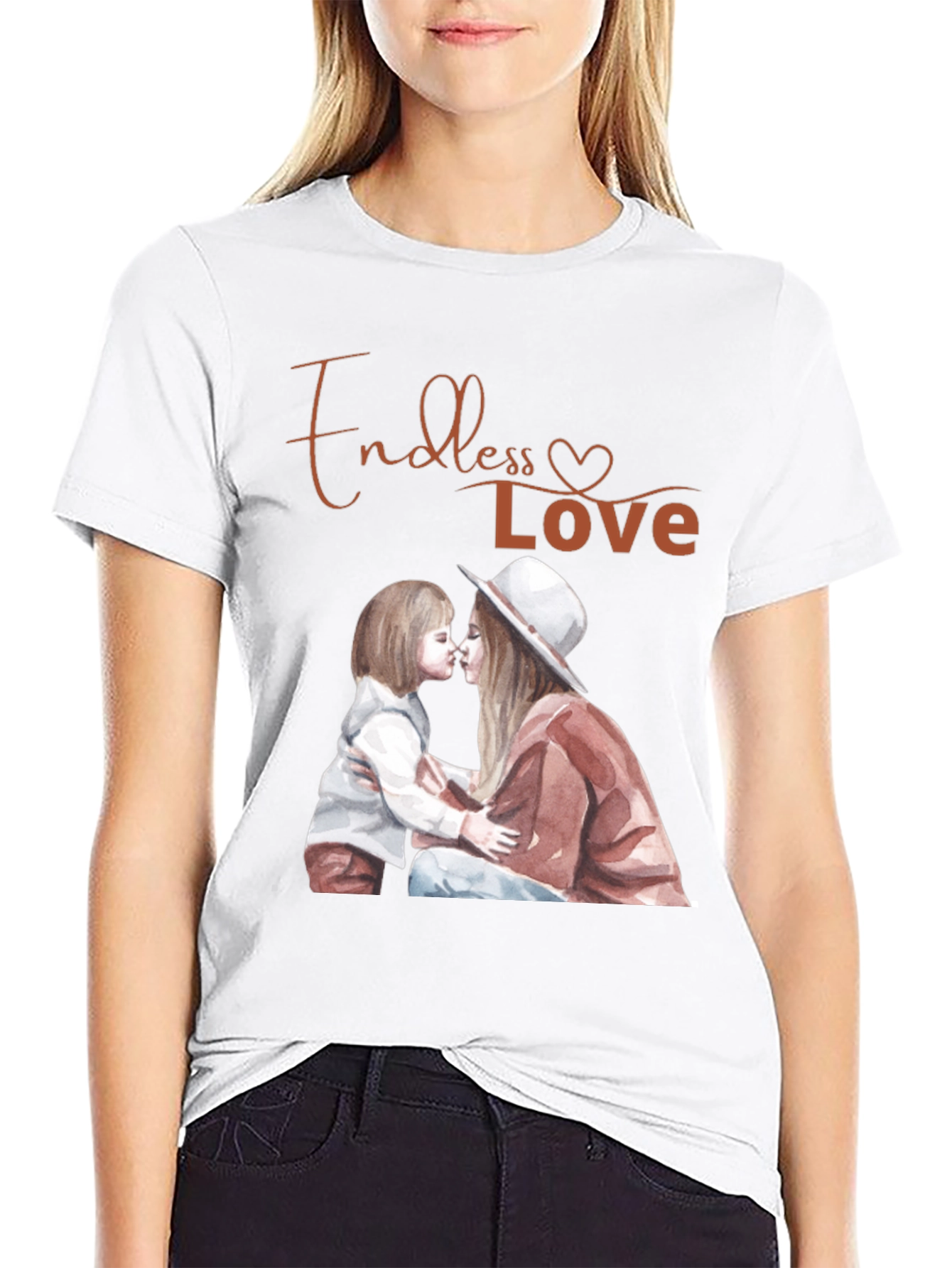 Black Endless Love T-Shirt - Mother & Child view 9