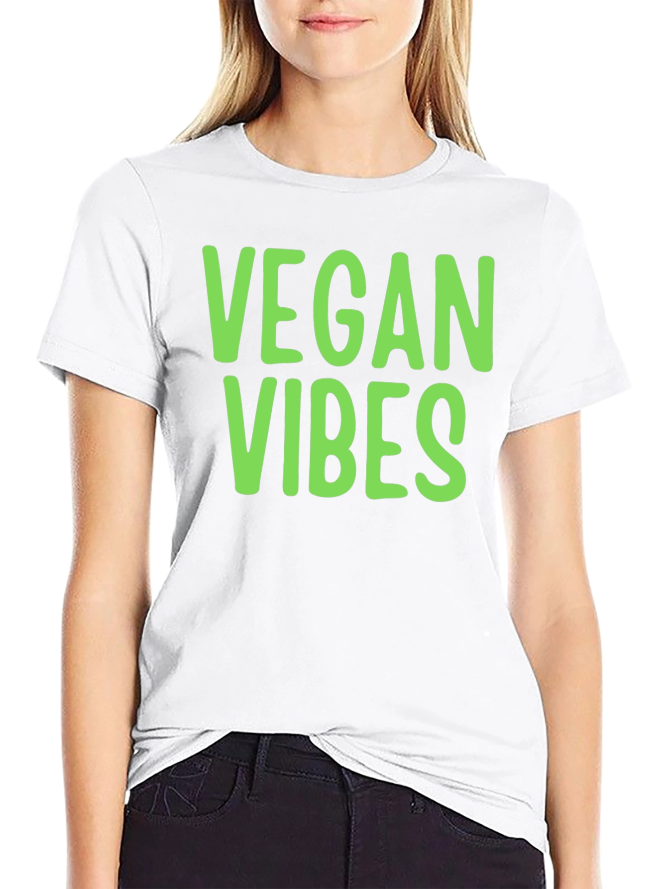 Vegan Vibes T-Shirt - Black, Casual Style - 9
