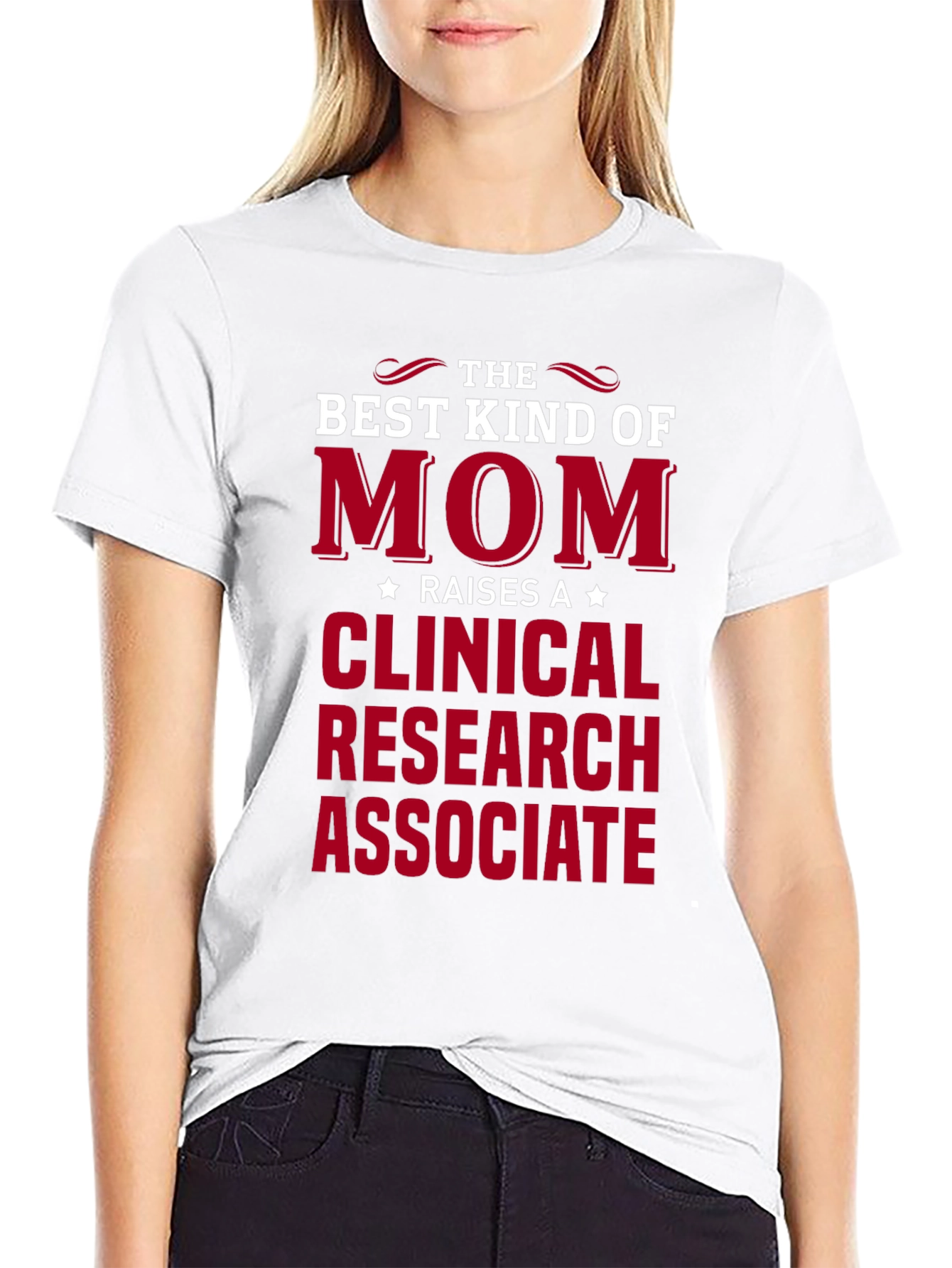 Black Best Kind of Mom - Clinical Research Associate T-Shirt view 9