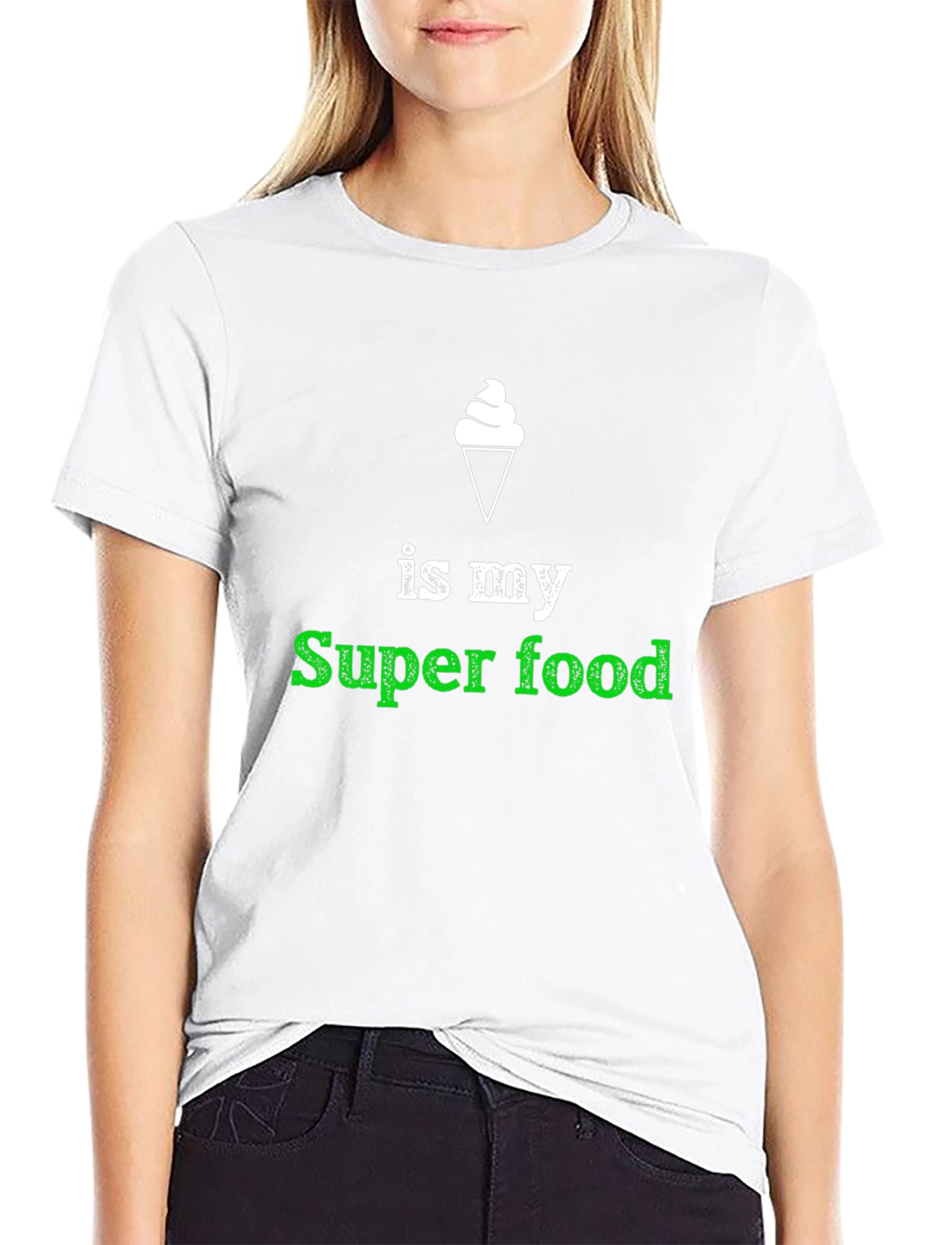Black Ice Cream Super Food T-Shirt view 9