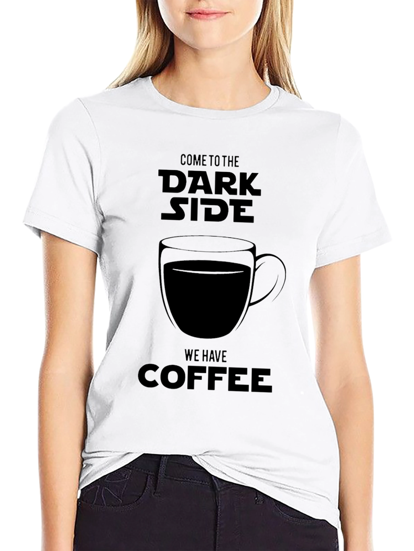 Black Dark Side Coffee T-Shirt view 9