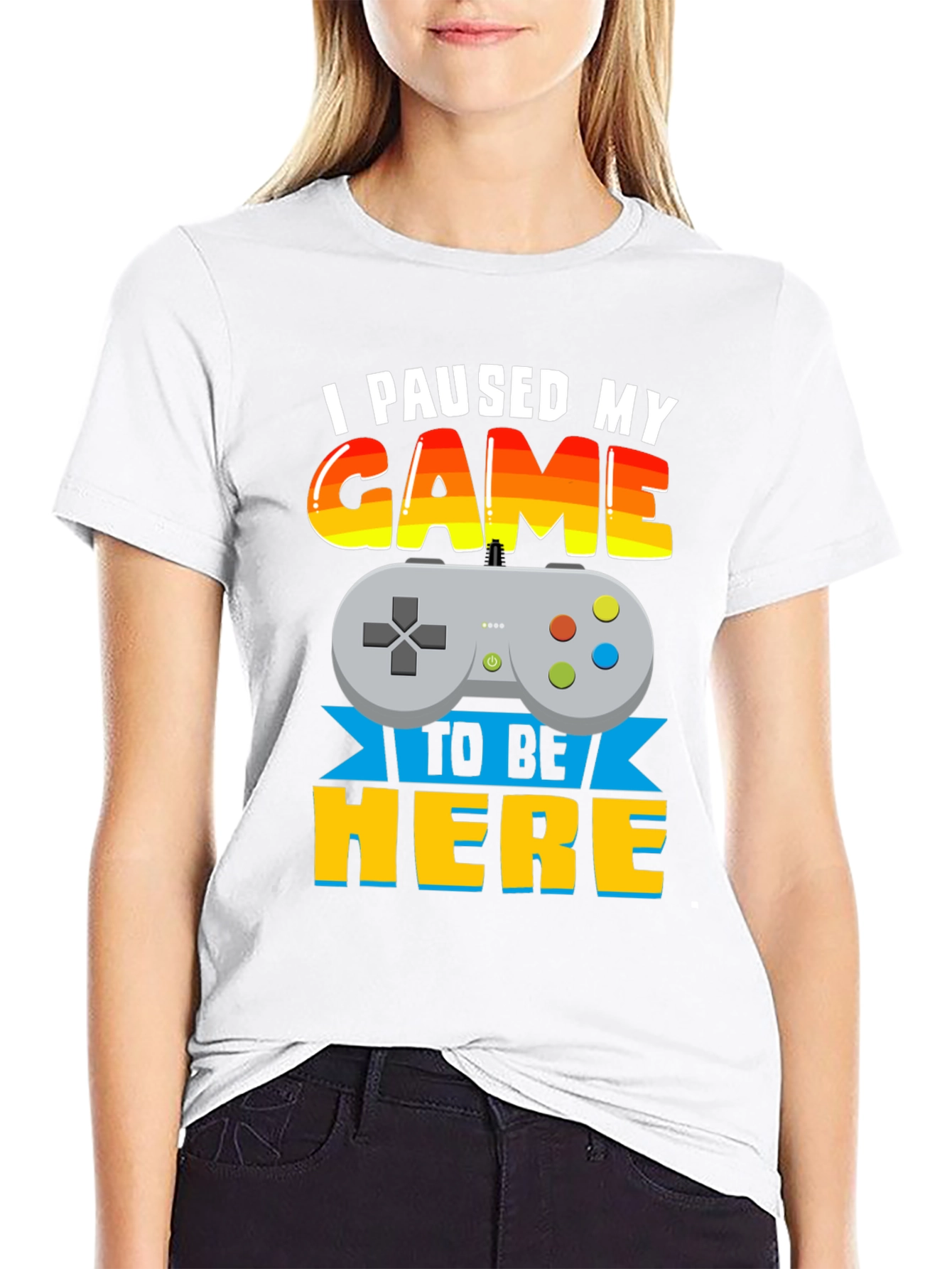Black I Paused My Game to Be Here Graphic T-Shirt view 9
