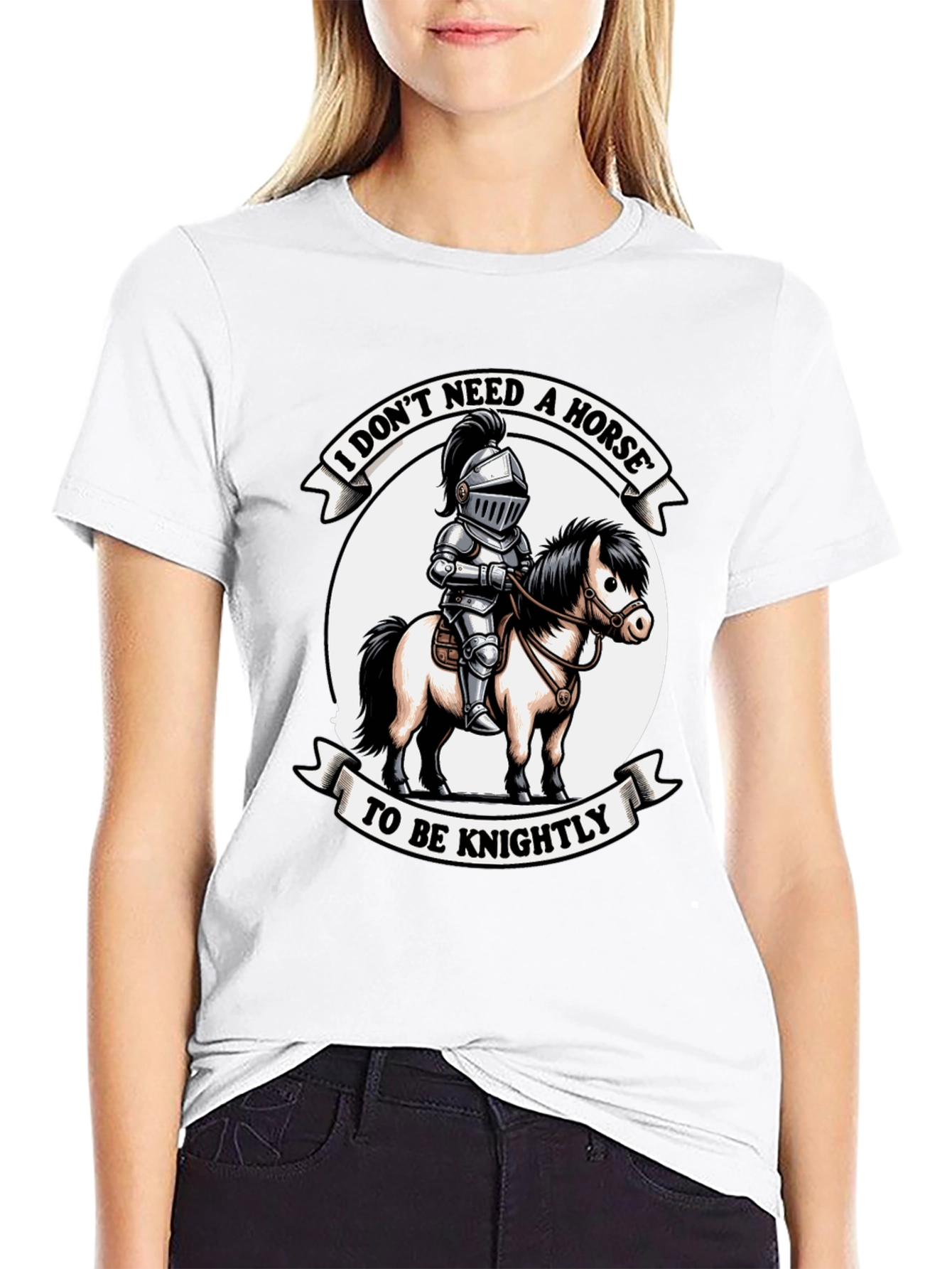 Black Knightly T-Shirt: No Horse Needed! view 9