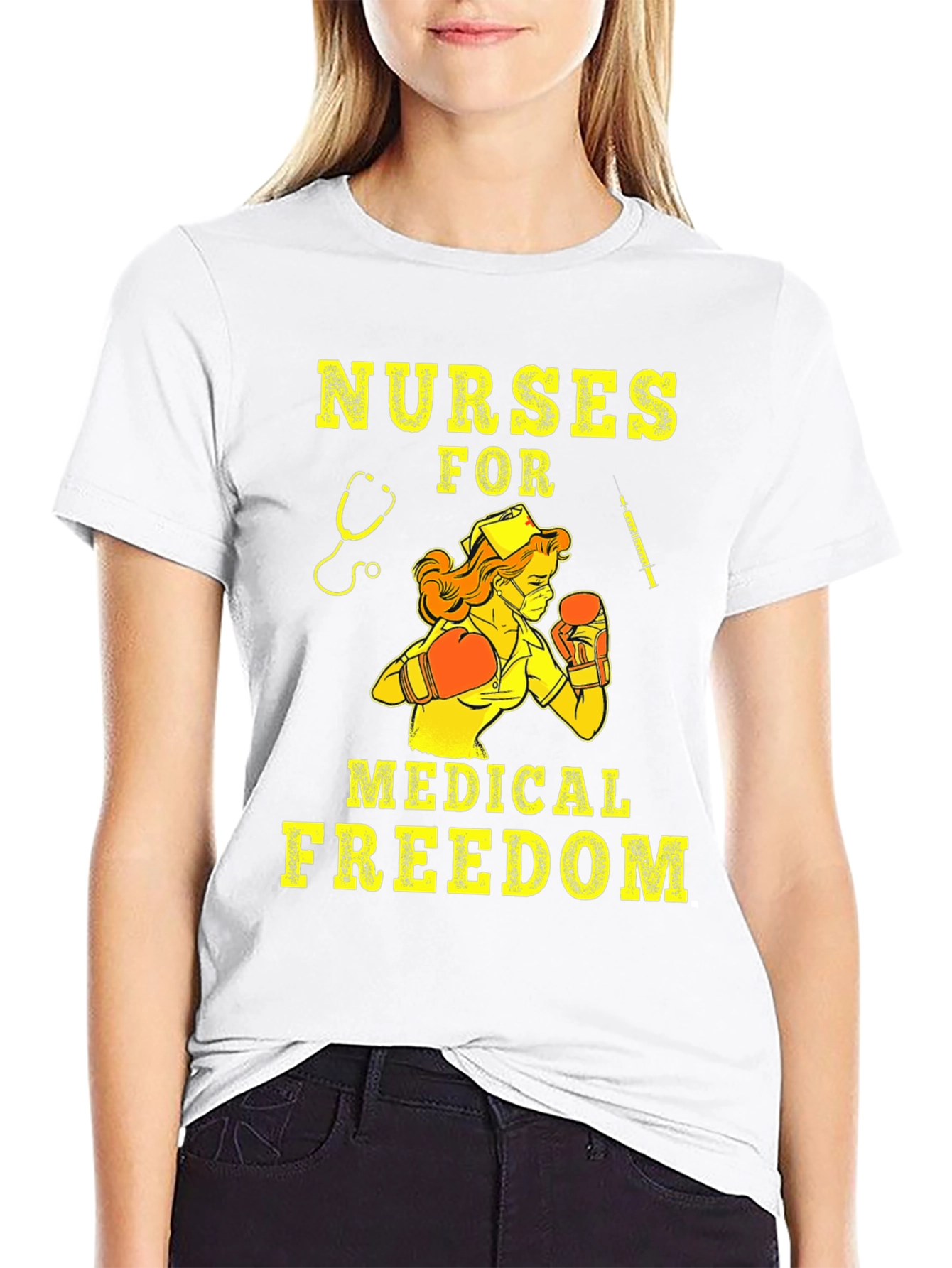 Black Nurses For Medical Freedom T-Shirt view 9