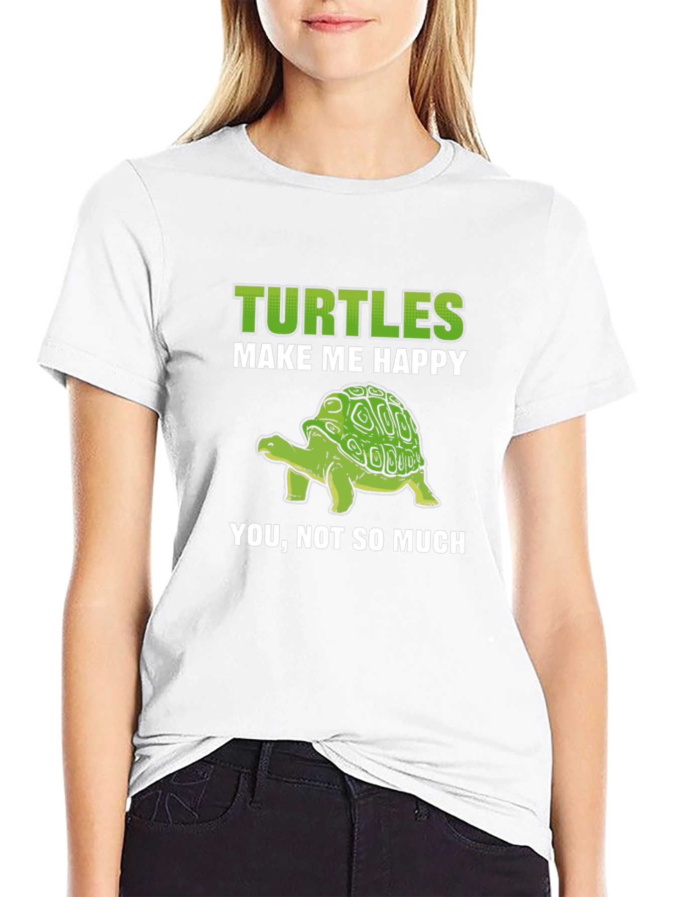 Black Turtles Make Me Happy Graphic Tee view 9