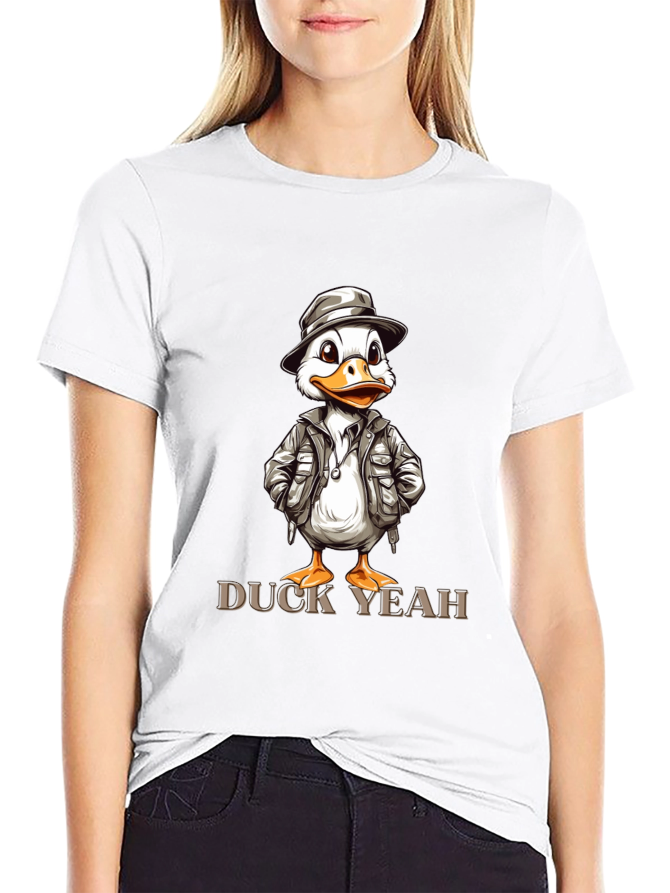 Black Duck Yeah T-Shirt - Cartoon Style view 9