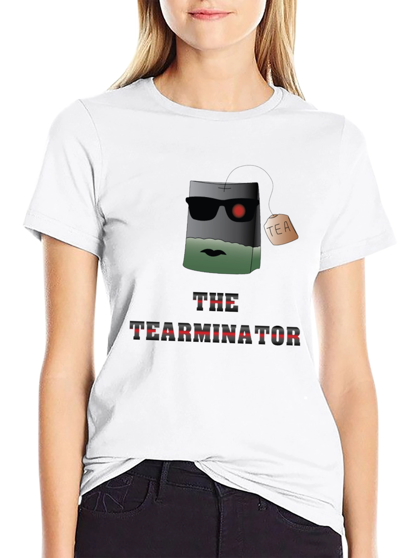 Black The TEARMINATOR Graphic T-Shirt - Funny Tea Lover Tee view 9