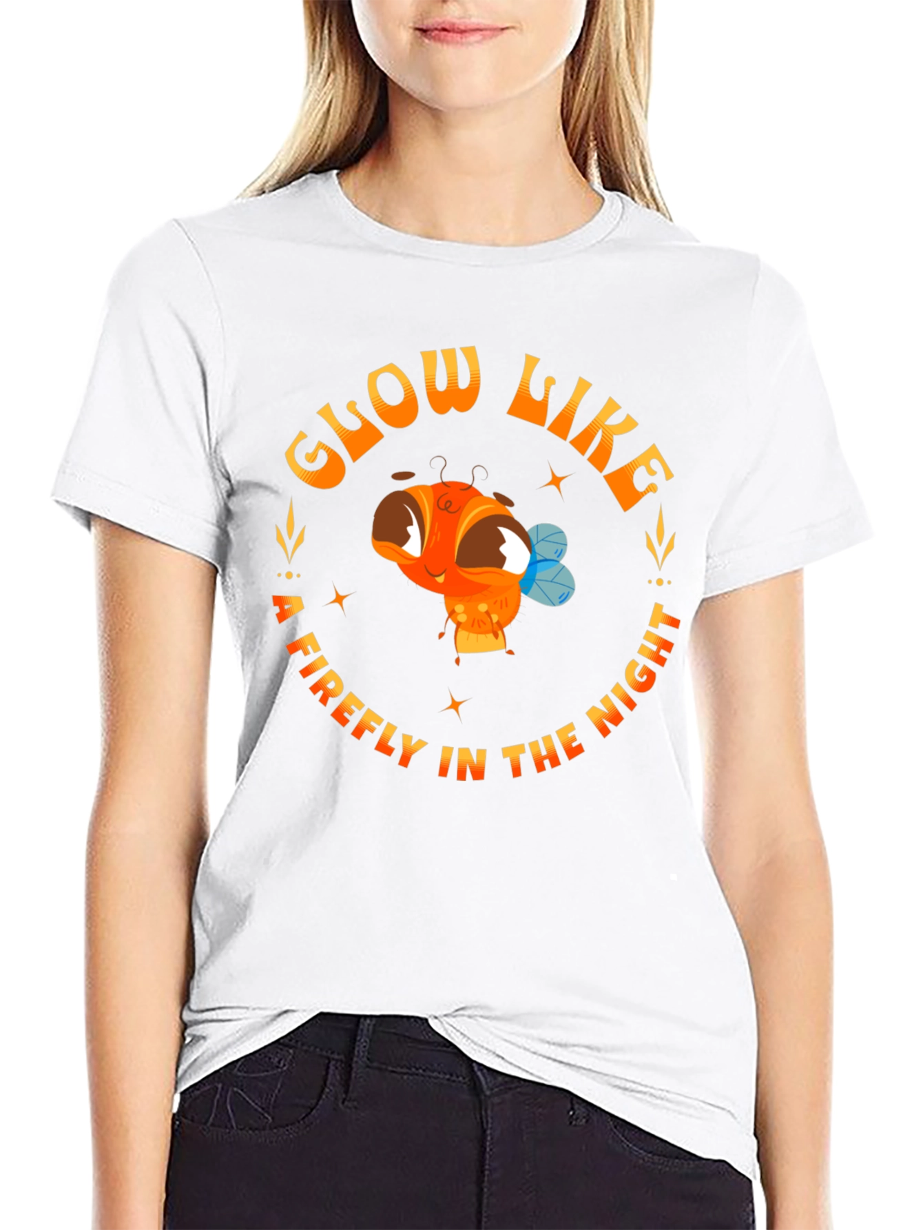 Glow Like A Firefly Black Graphic Tee - 9
