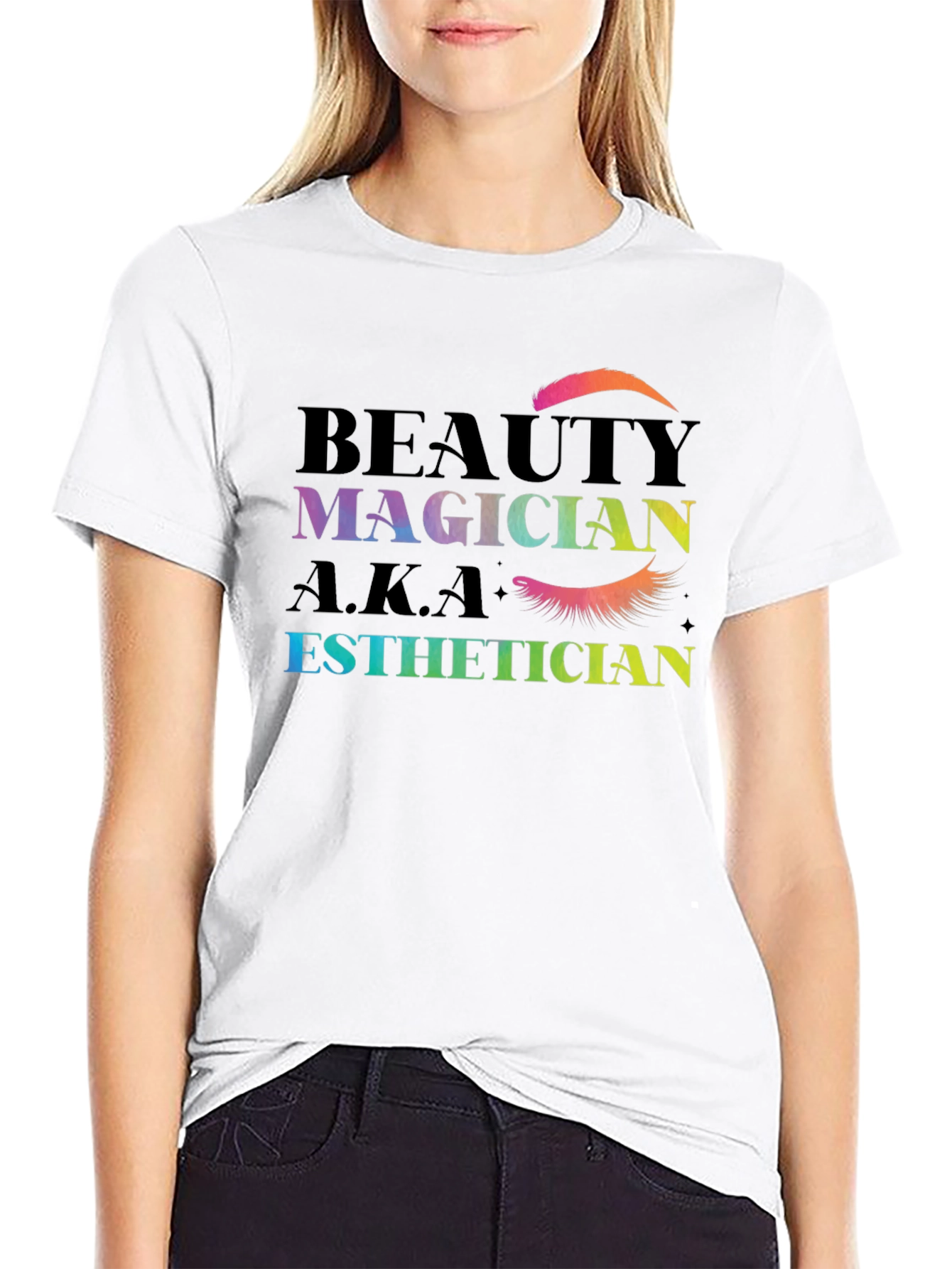 Black Beauty Magician Esthetician T-Shirt view 9