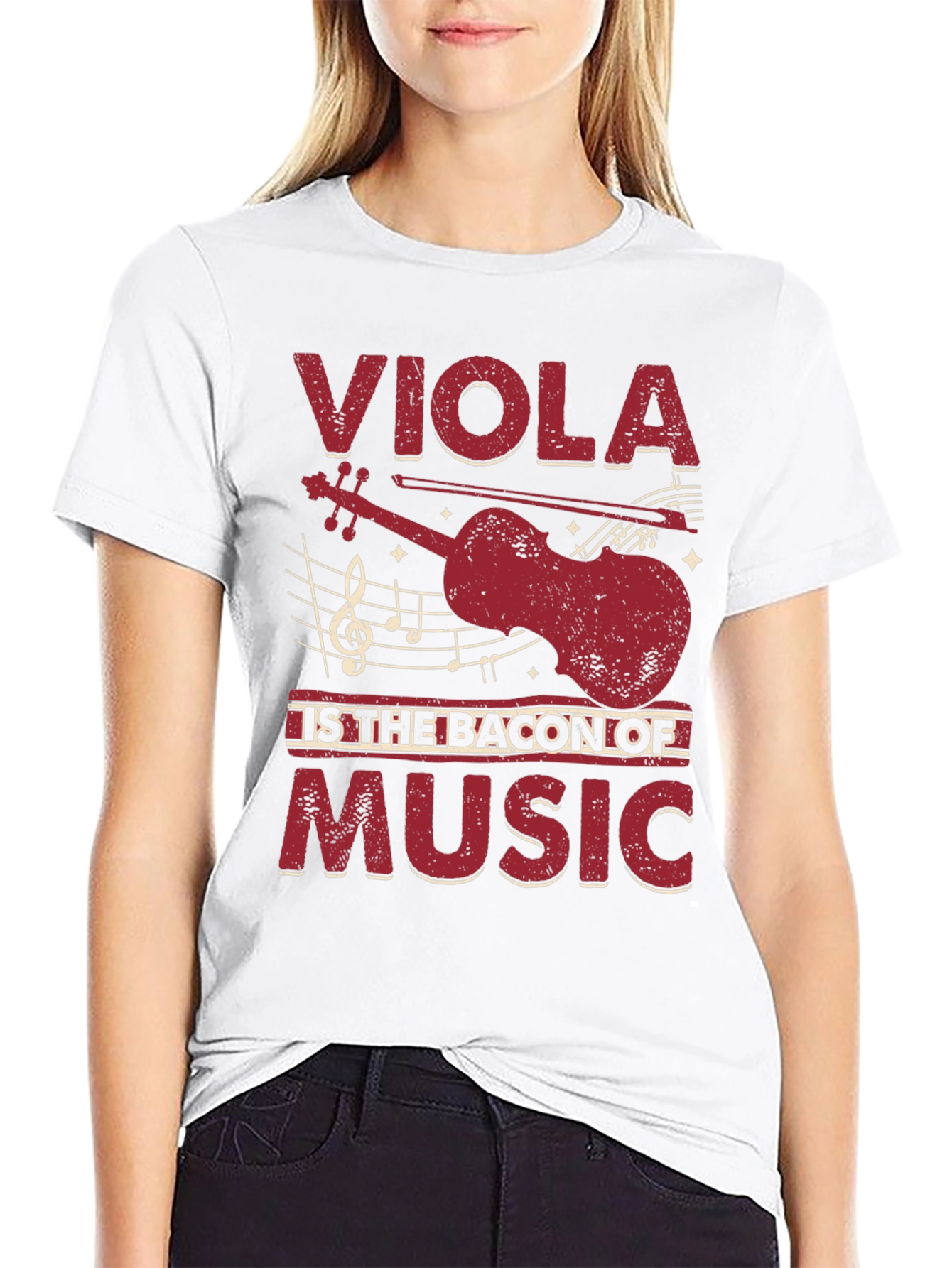 Black Viola is the Bacon of Music Funny Musician T-Shirt view 9