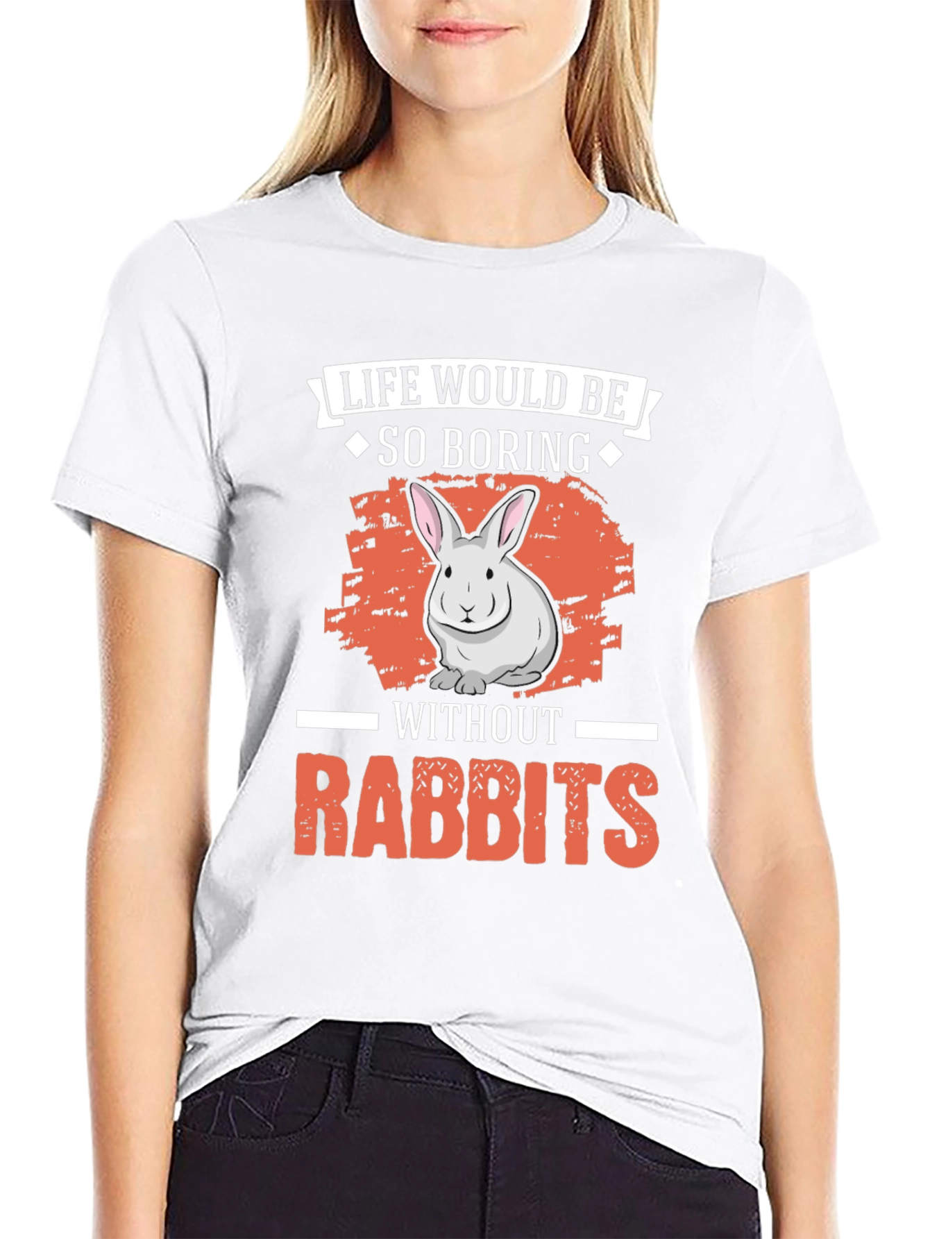 Black Life Would Be So Boring Without Rabbits T-Shirt view 9