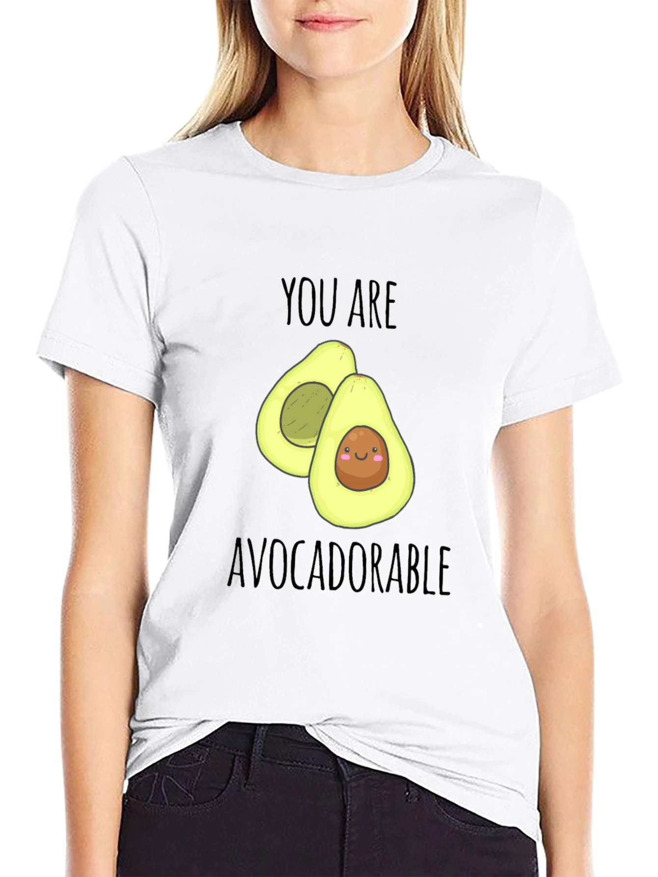 Black You Are Avocadorable T-Shirt - Black view 9