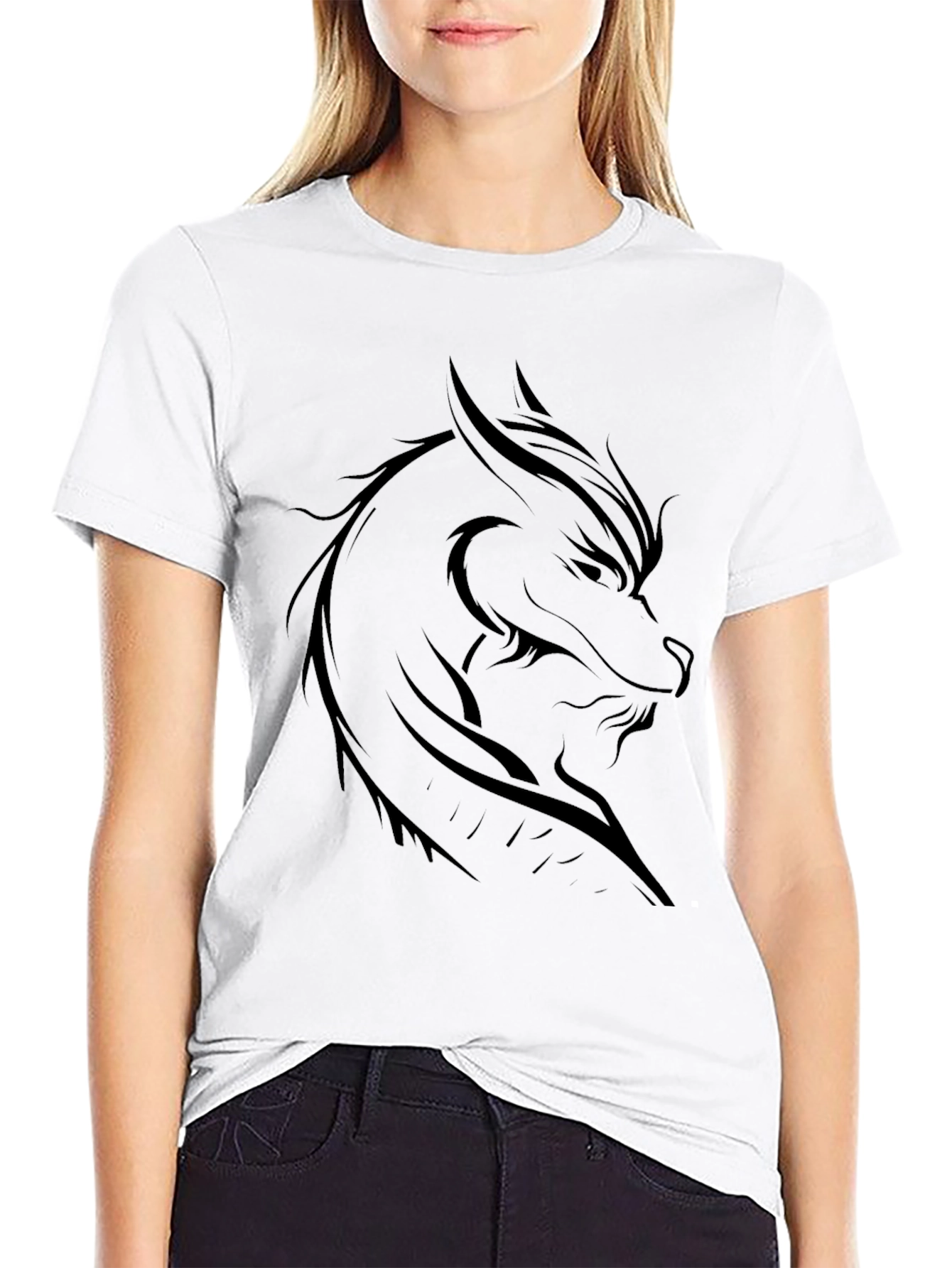 Black Dragon Graphic T-Shirt - Men's Black Tee view 9