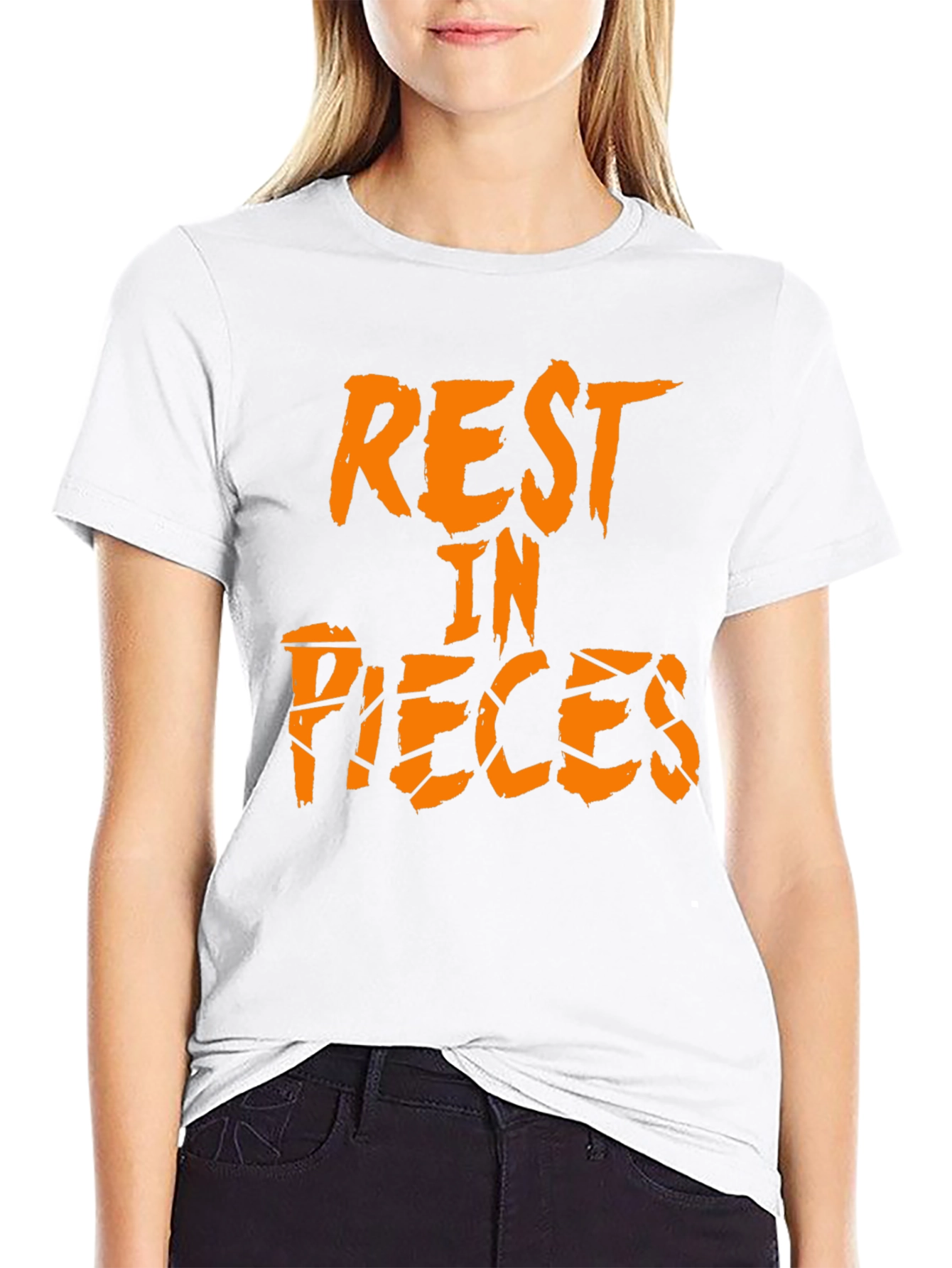 Black Rest in Pieces Black Graphic Tee view 9