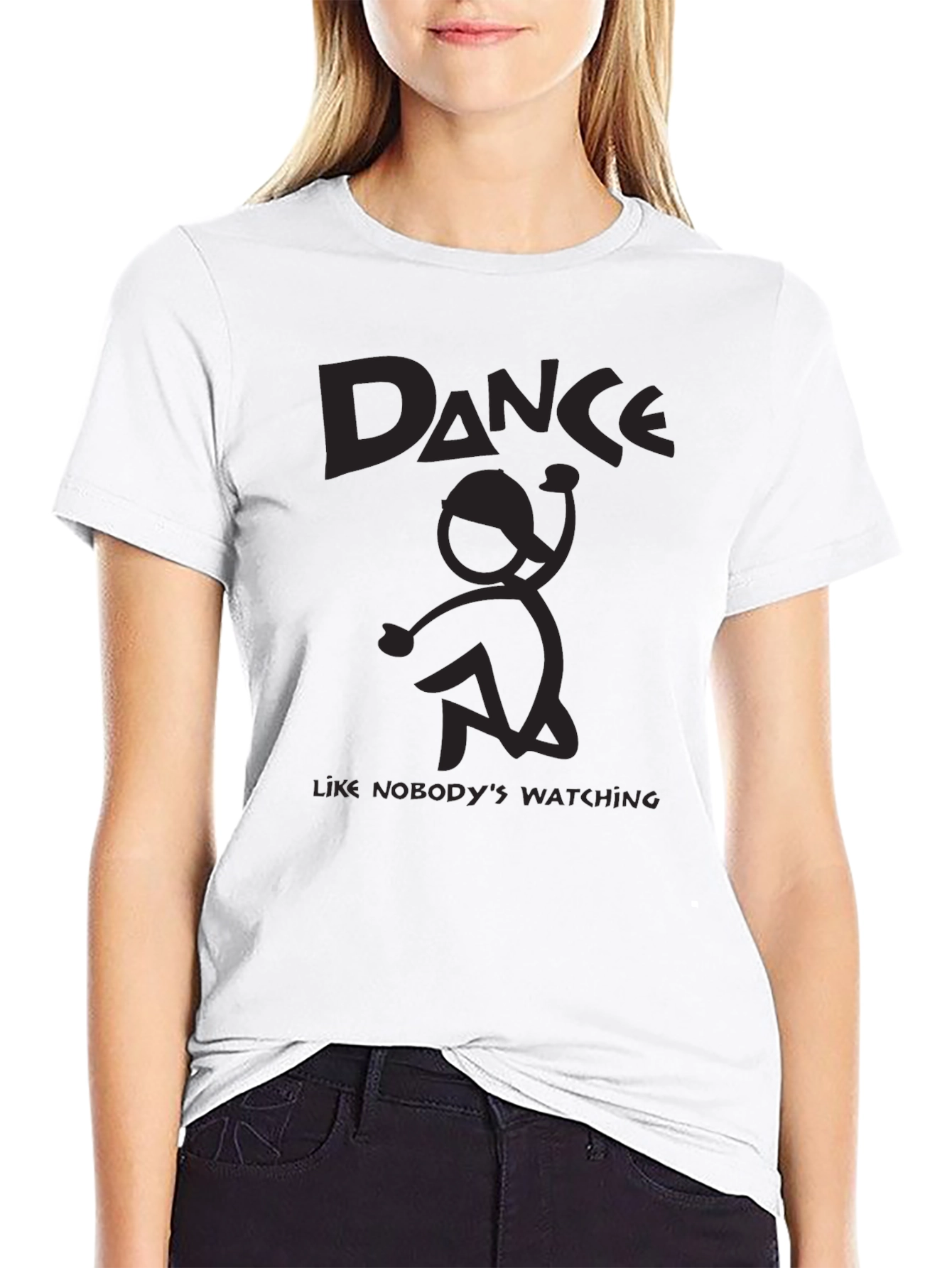 Black Dance Like Nobody's Watching Graphic Tee view 9