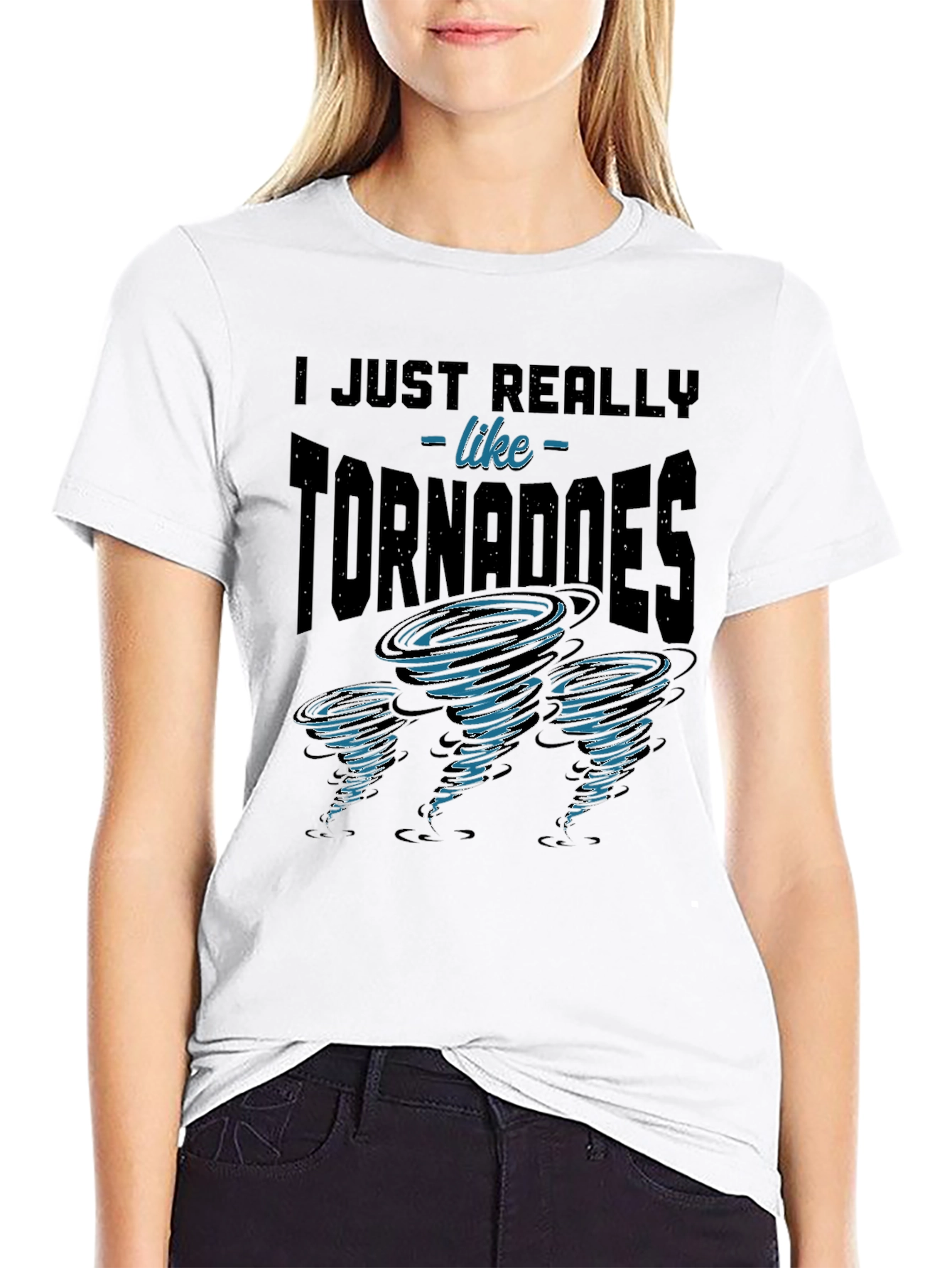 Black Tornado Enthusiast Graphic Tee - I Just Really Like Tornadoes view 9