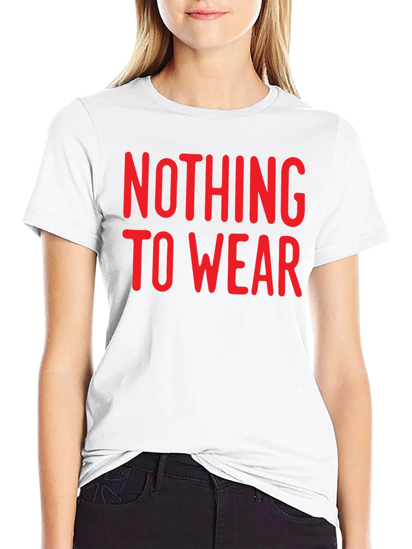 Black Nothing to Wear Graphic Tee - Black view 9
