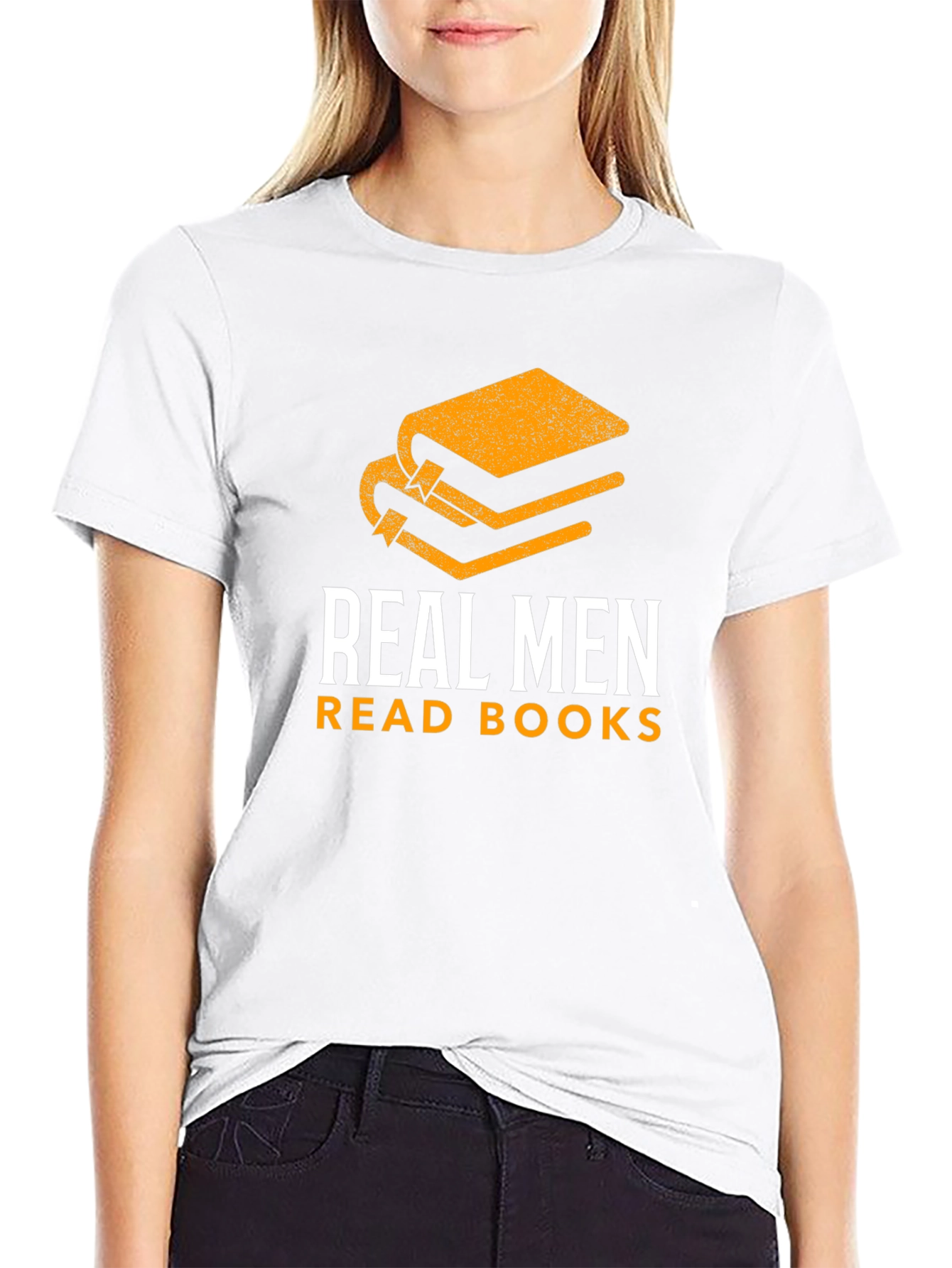 Black Real Men Read Books Graphic Tee - Book Lover Gift view 9
