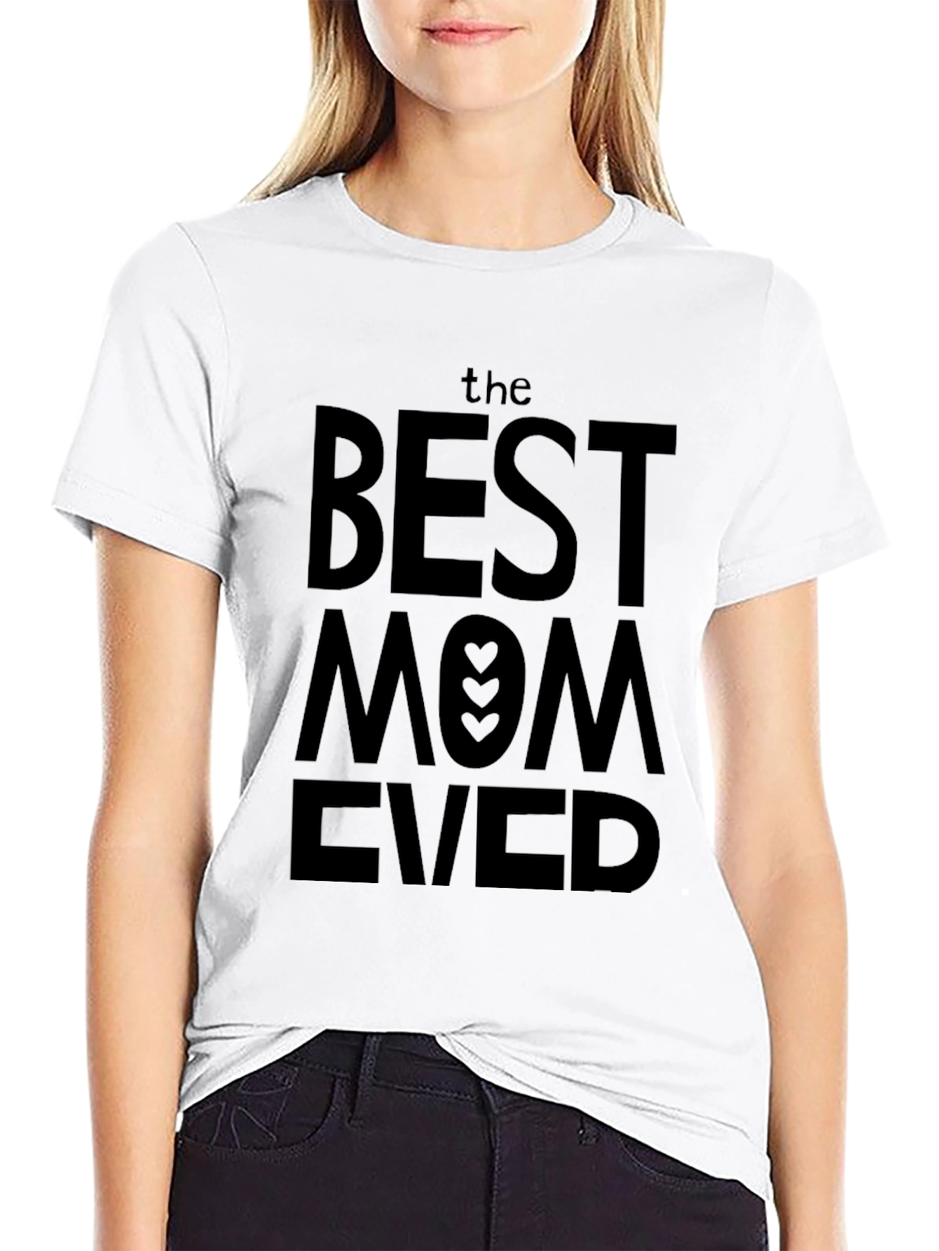 Black Best Mom Ever T-Shirt - Black view 9