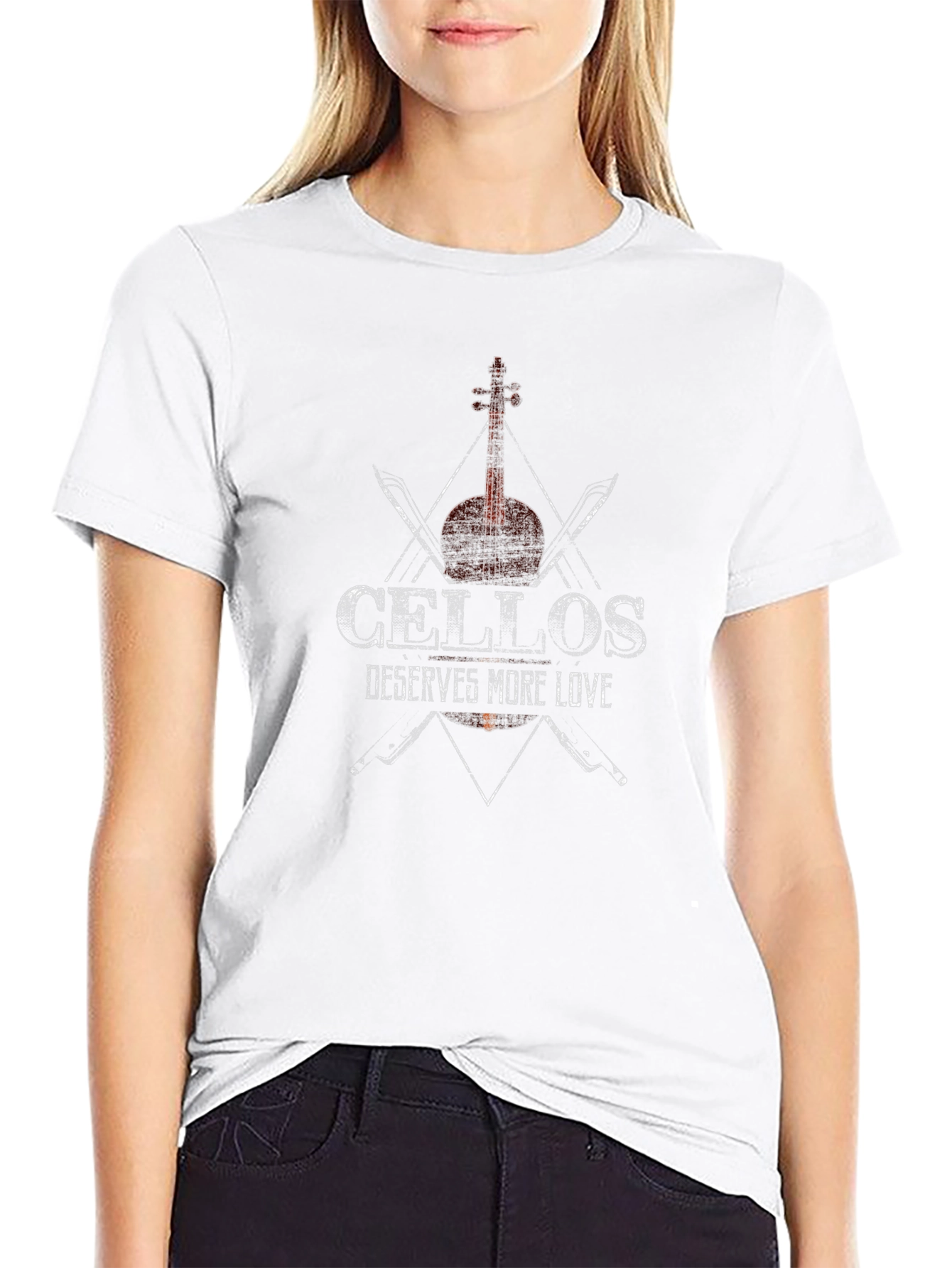 Black Cellos Deserve More Love T-Shirt - Music Lover Tee view 9