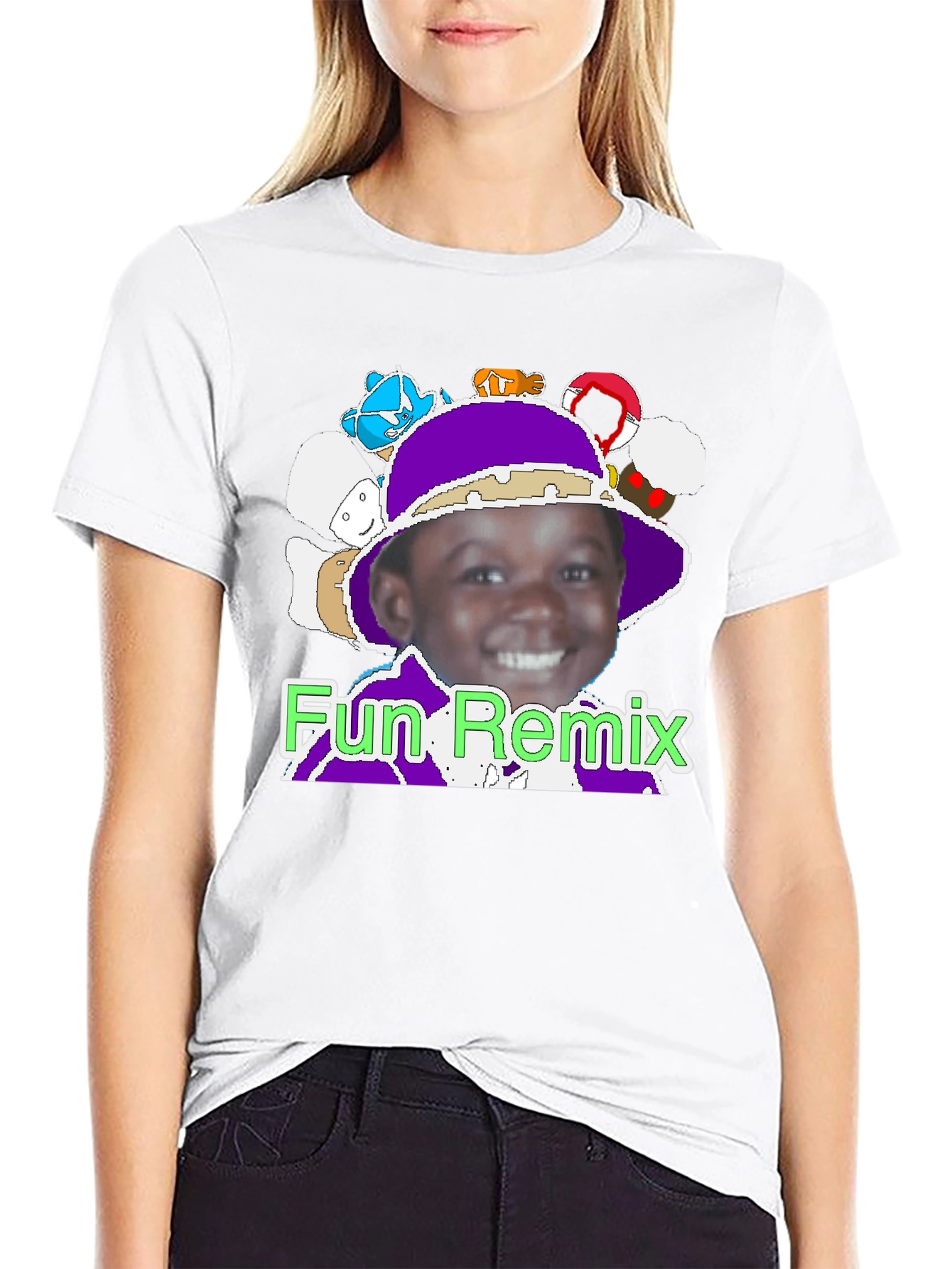 Black Fun Remix Graphic T-Shirt view 9
